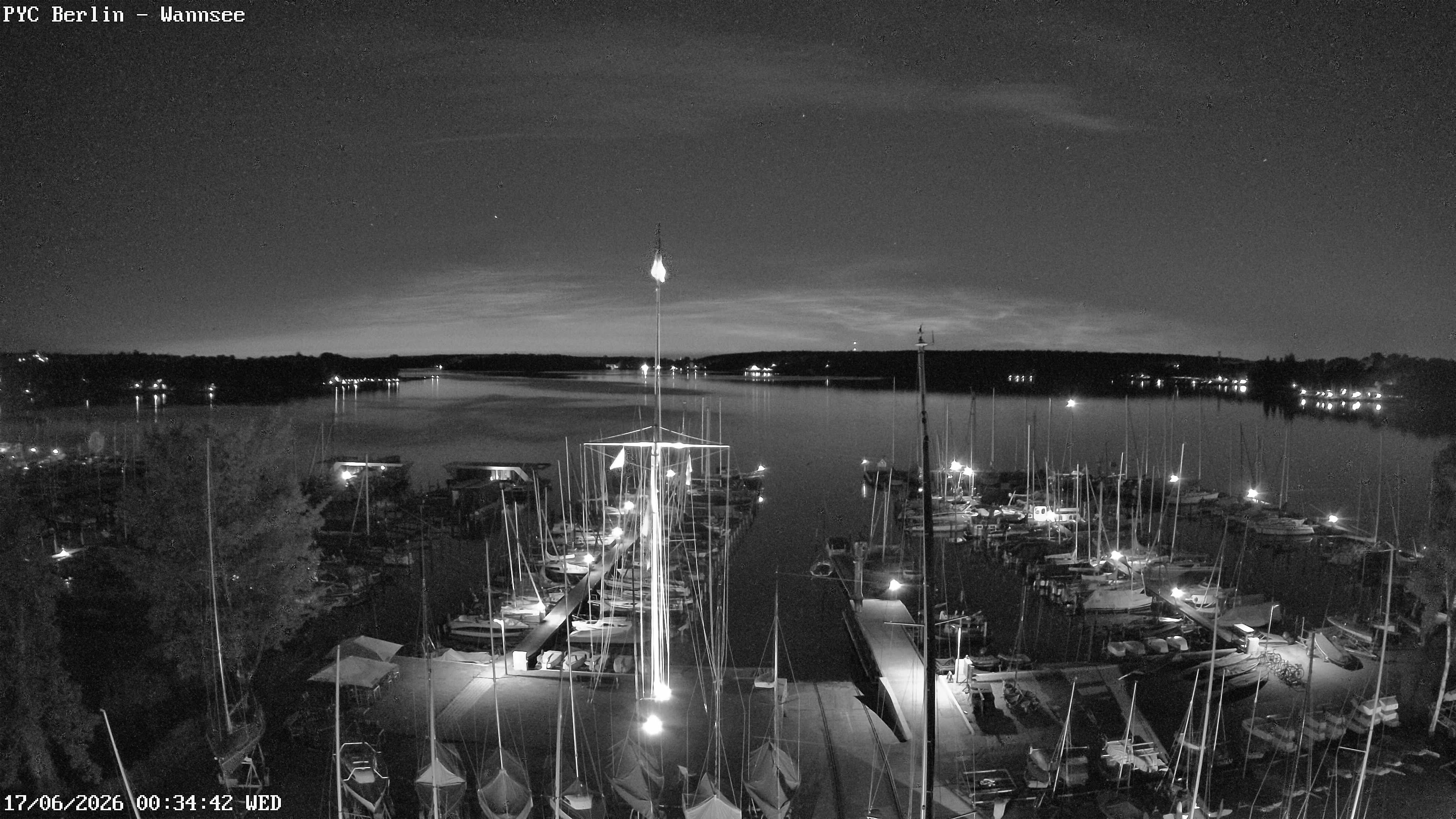 Archiv Foto Webcam Berlin: Potsdamer Yachtclub am Wannsee