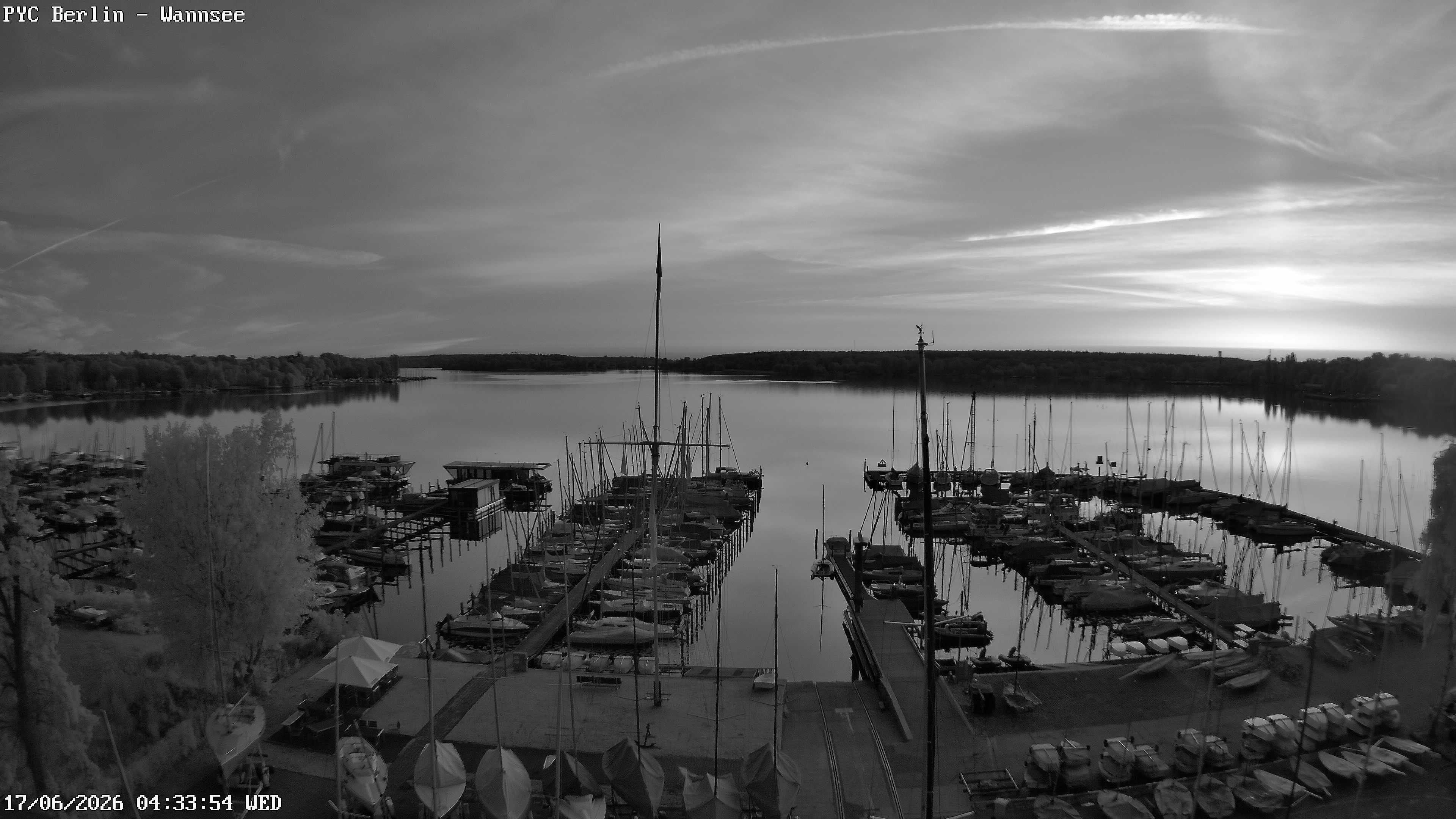 Archiv Foto Webcam Berlin: Potsdamer Yachtclub am Wannsee