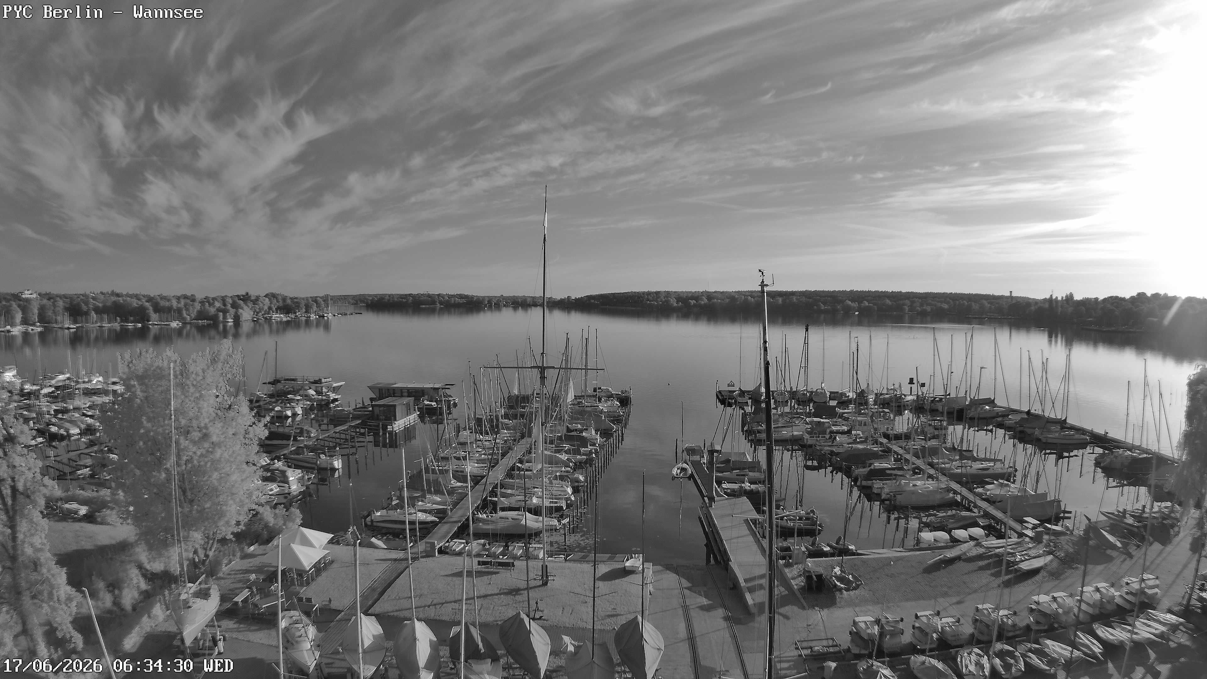 Archiv Foto Webcam Berlin: Potsdamer Yachtclub am Wannsee