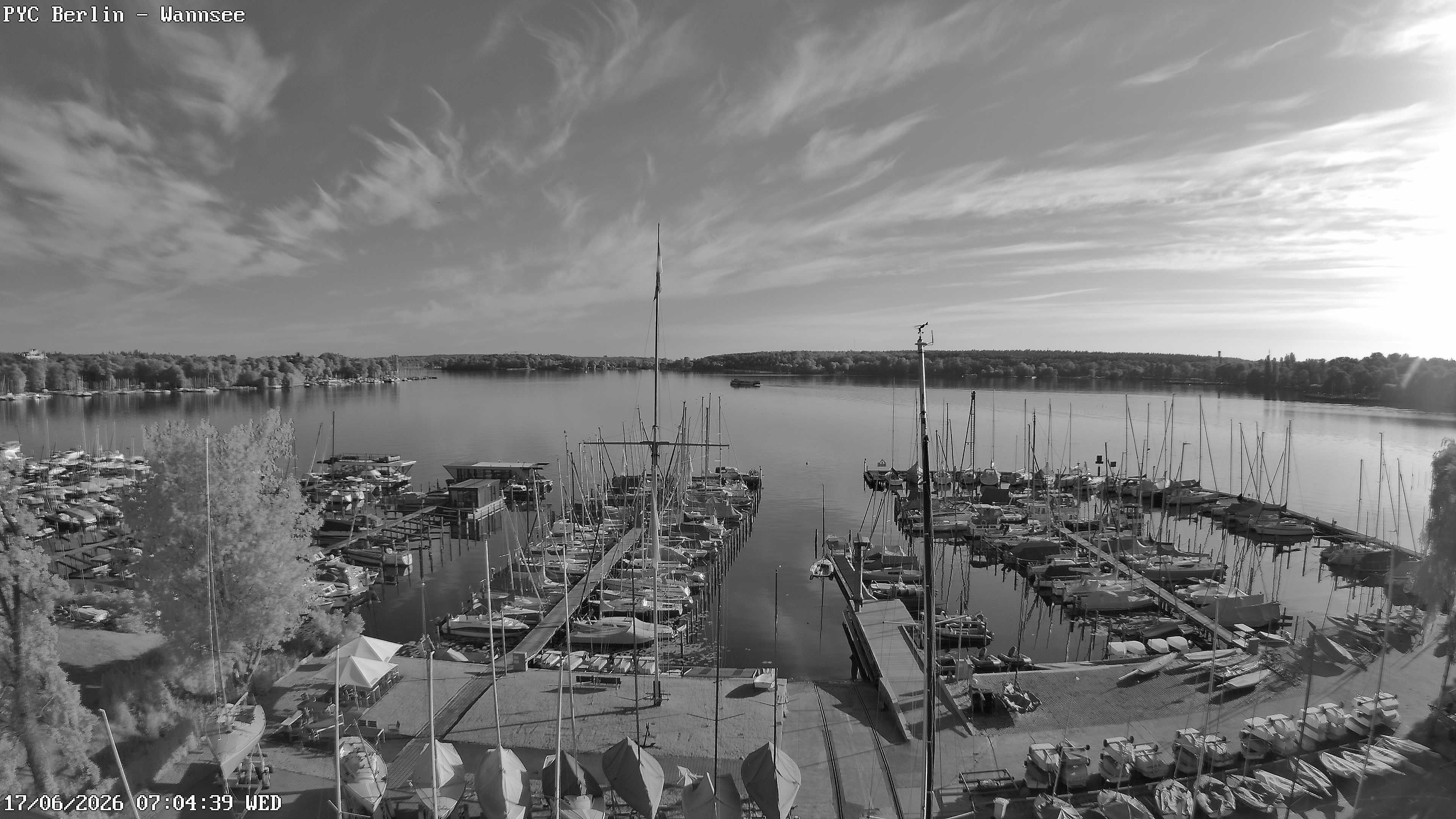 Archiv Foto Webcam Berlin: Potsdamer Yachtclub am Wannsee