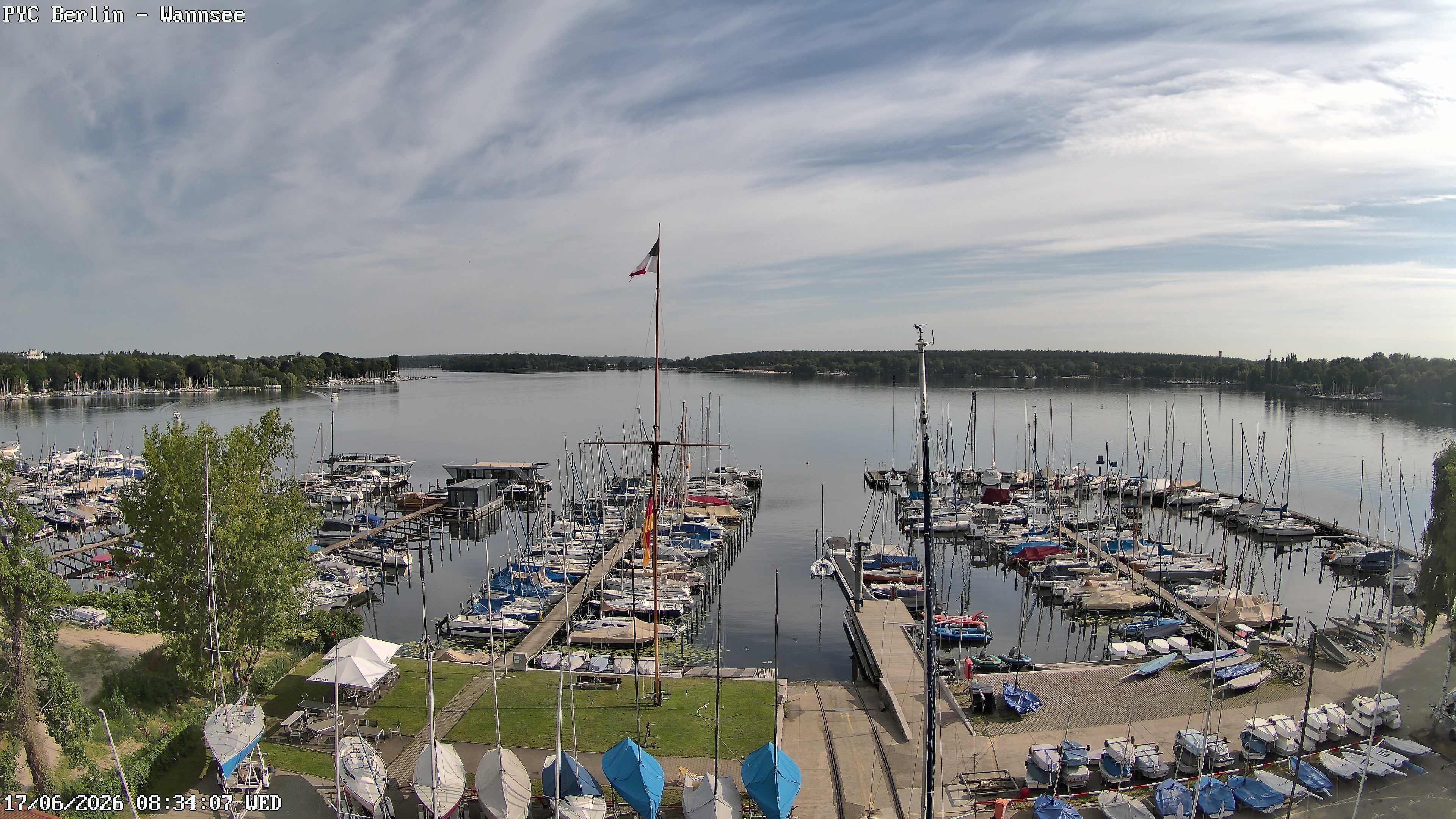 Archiv Foto Webcam Berlin: Potsdamer Yachtclub am Wannsee