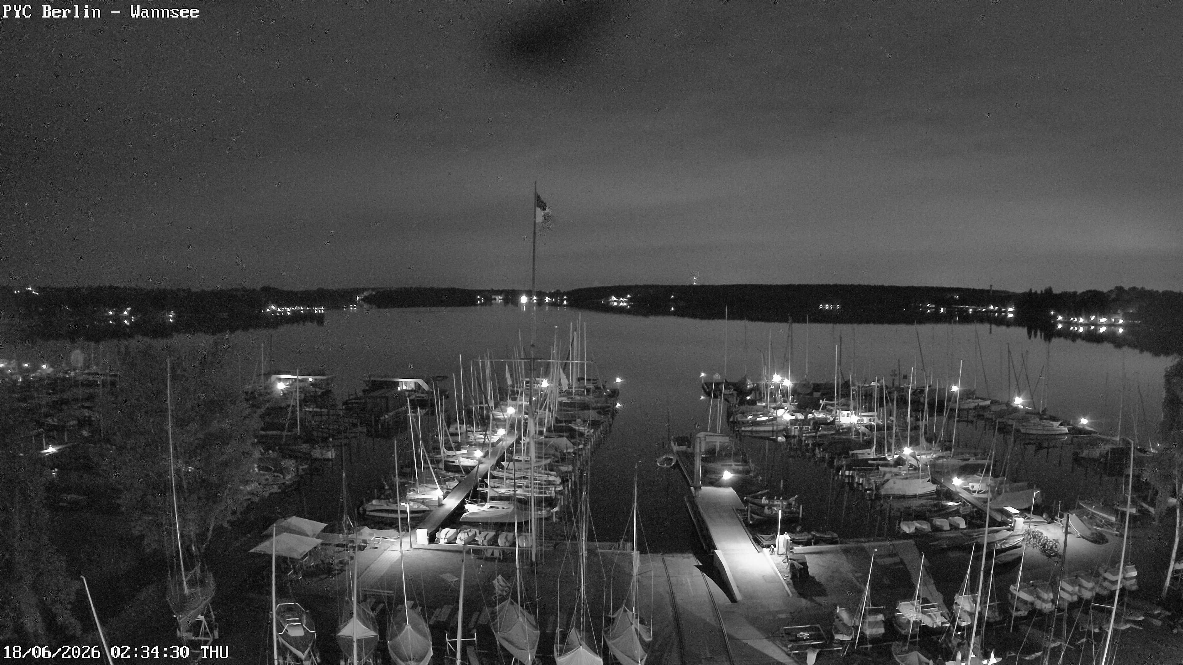 Archiv Foto Webcam Berlin: Potsdamer Yachtclub am Wannsee