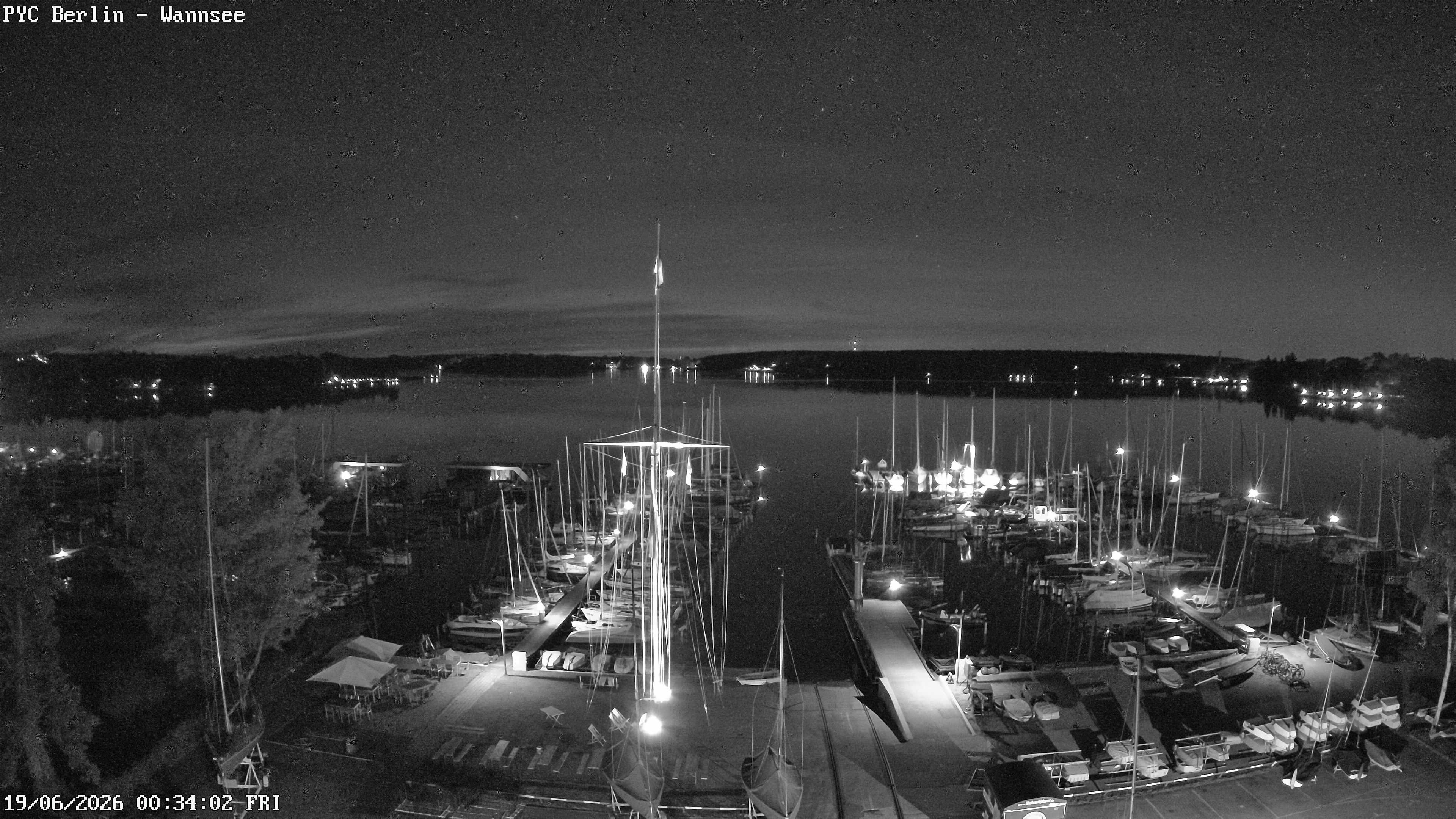Archiv Foto Webcam Berlin: Potsdamer Yachtclub am Wannsee