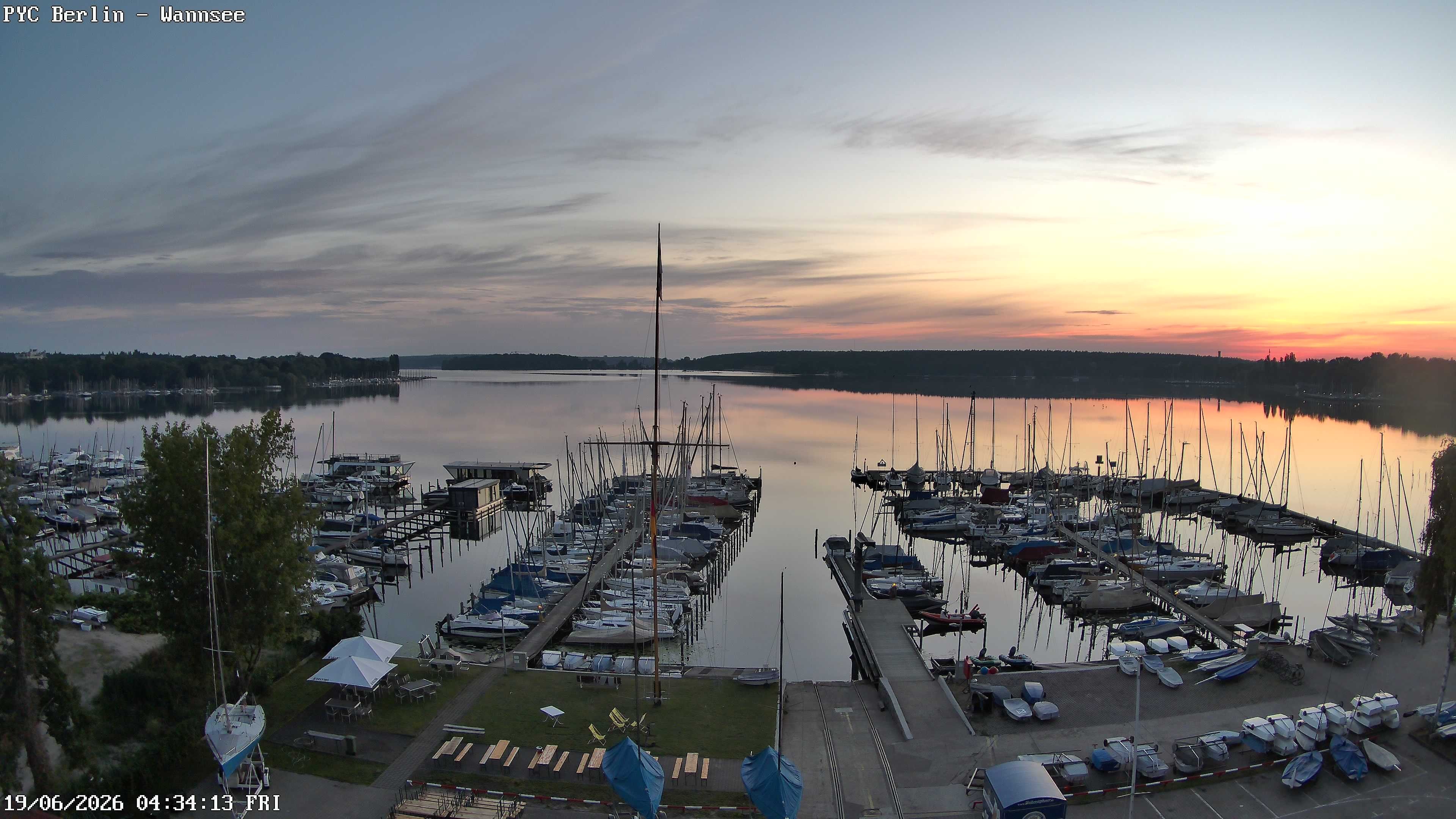 Archiv Foto Webcam Berlin: Potsdamer Yachtclub am Wannsee