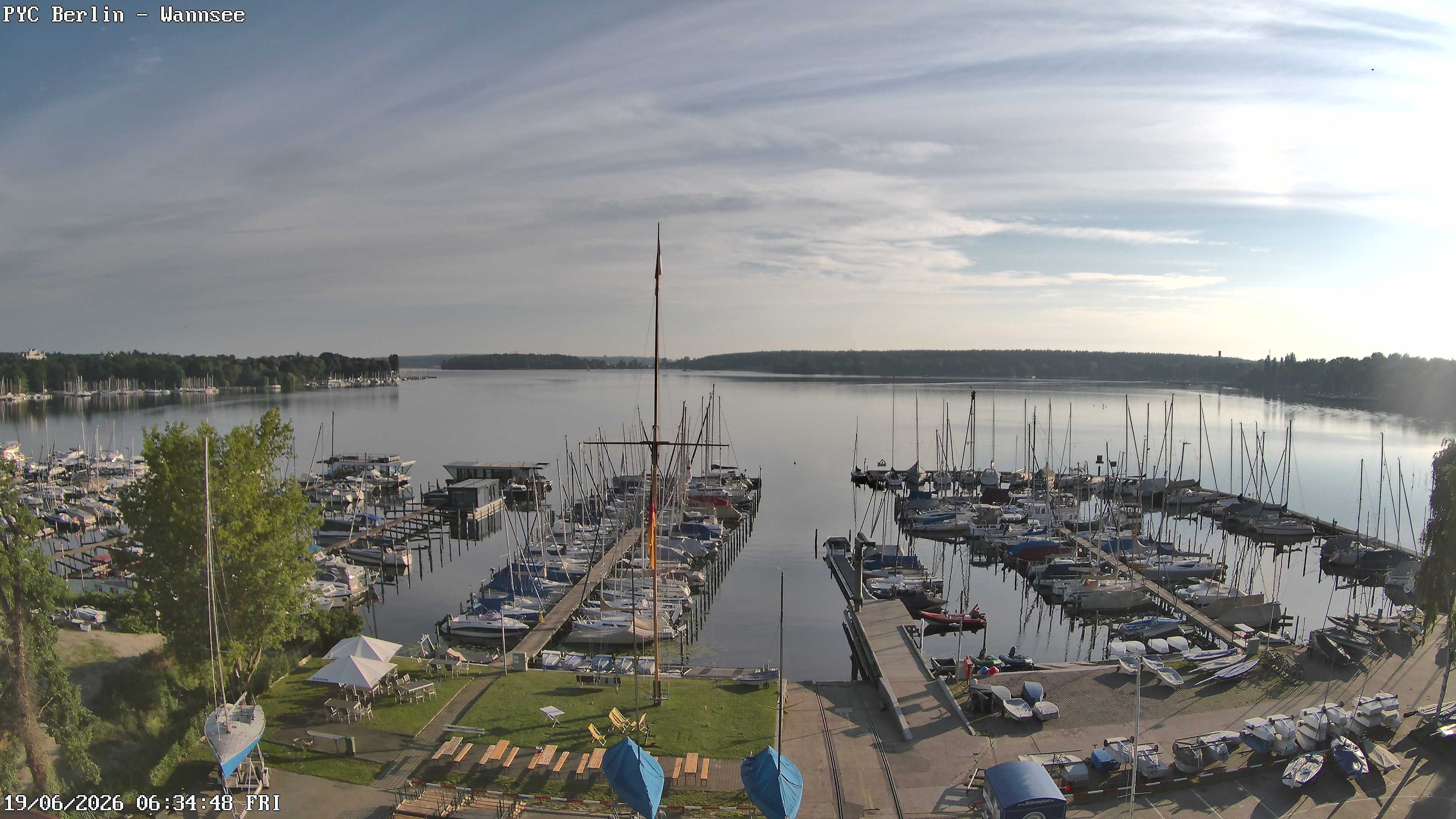 Archiv Foto Webcam Berlin: Potsdamer Yachtclub am Wannsee