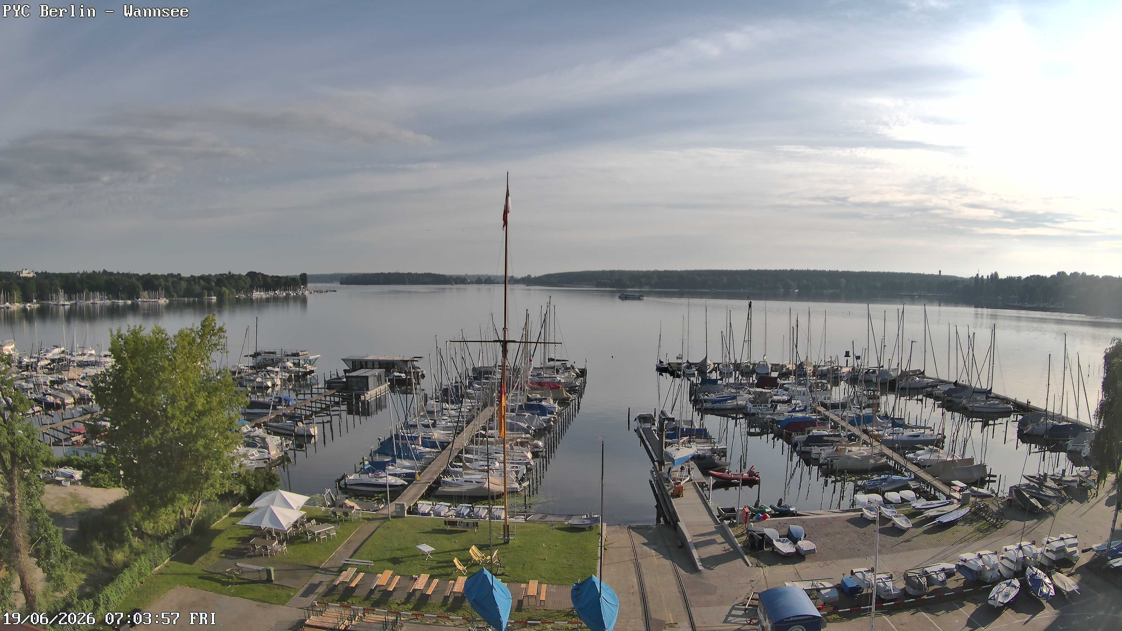 Archiv Foto Webcam Berlin: Potsdamer Yachtclub am Wannsee