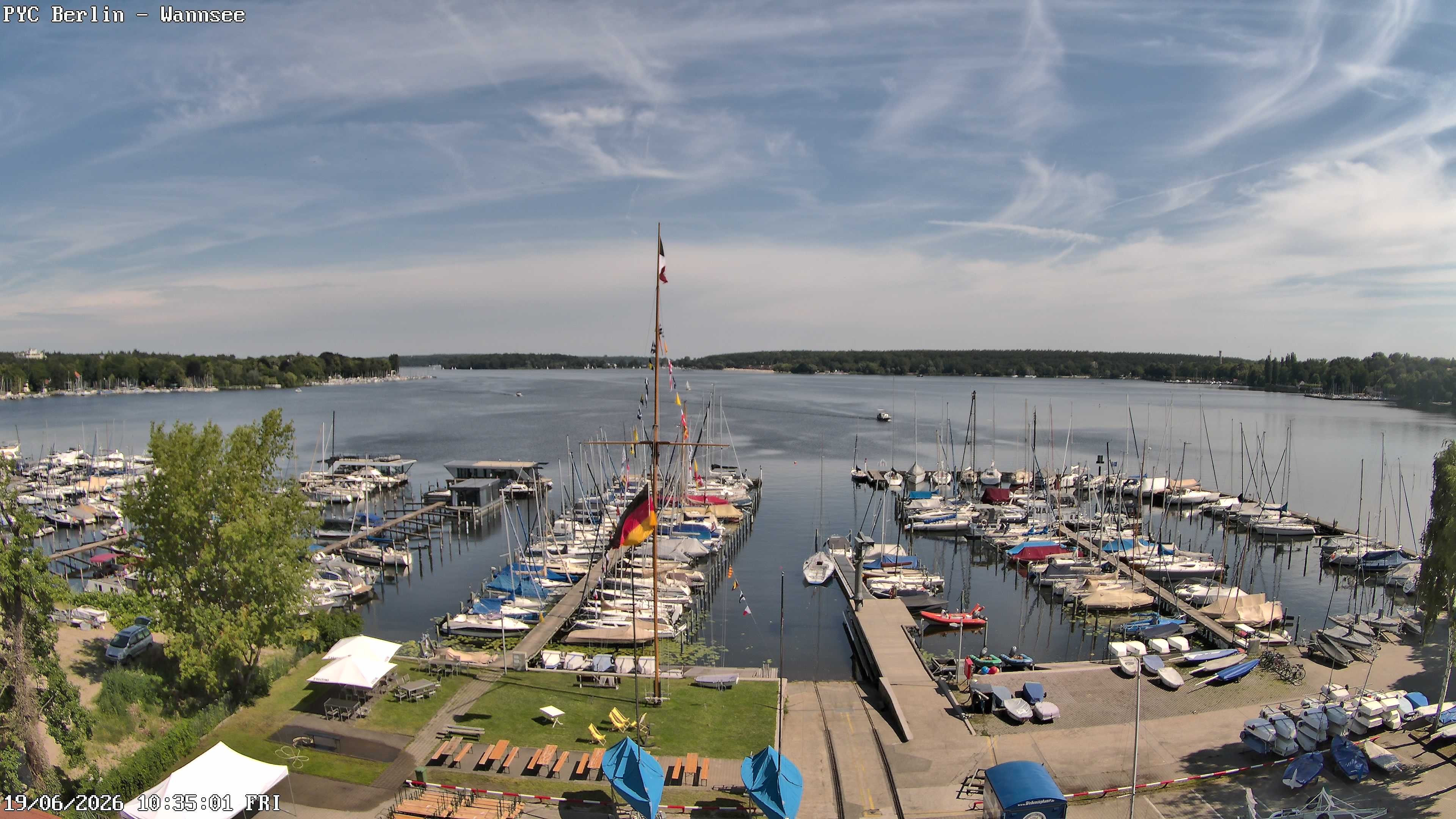 Archiv Foto Webcam Berlin: Potsdamer Yachtclub am Wannsee