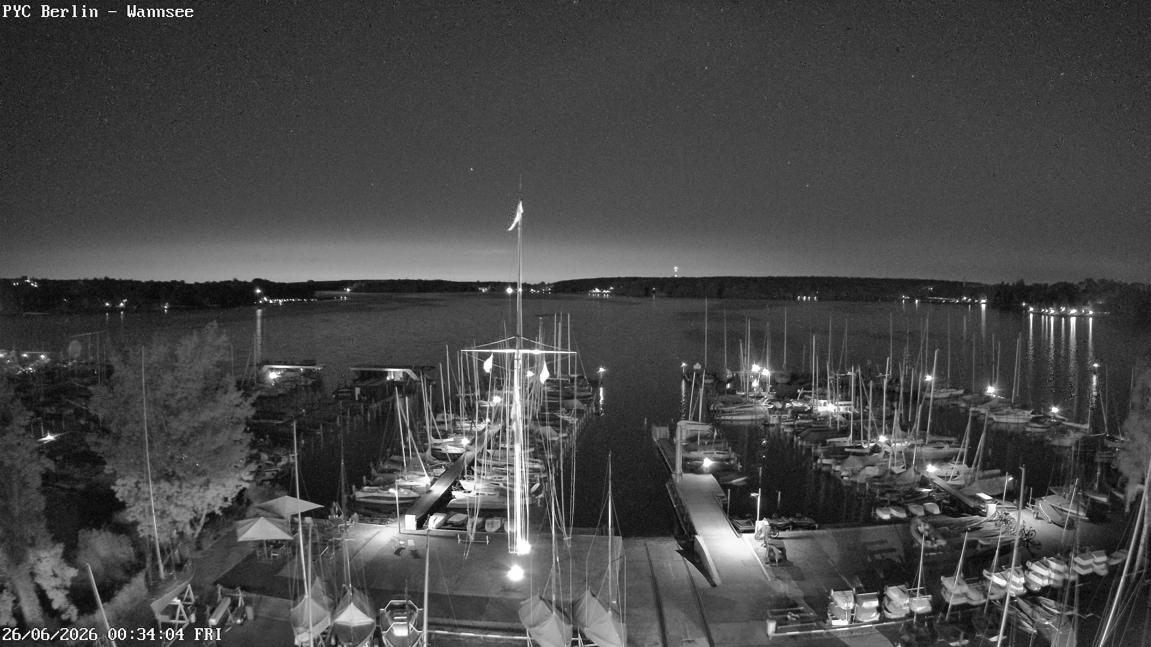 Archiv Foto Webcam Berlin: Potsdamer Yachtclub am Wannsee
