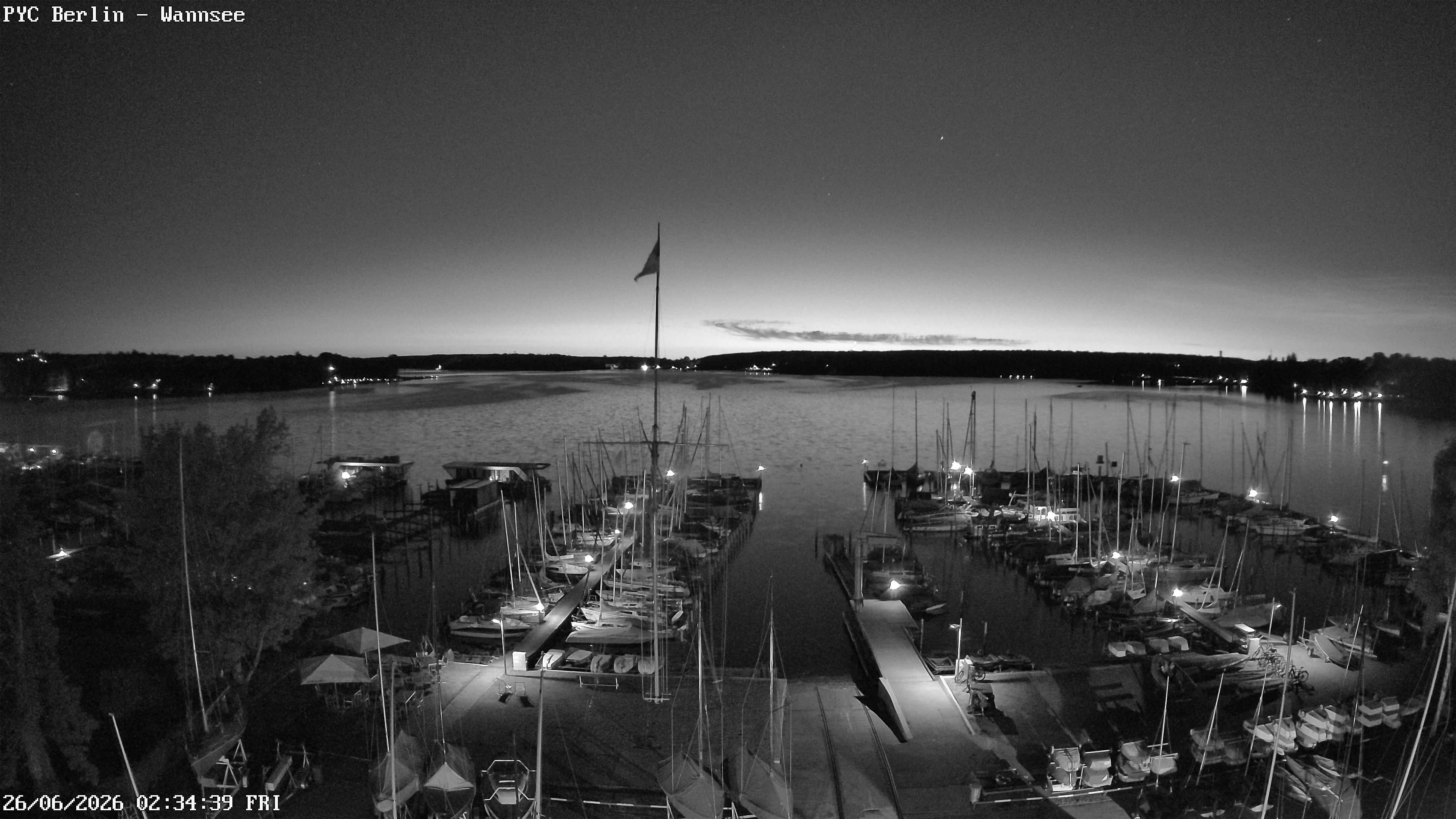 Archiv Foto Webcam Berlin: Potsdamer Yachtclub am Wannsee