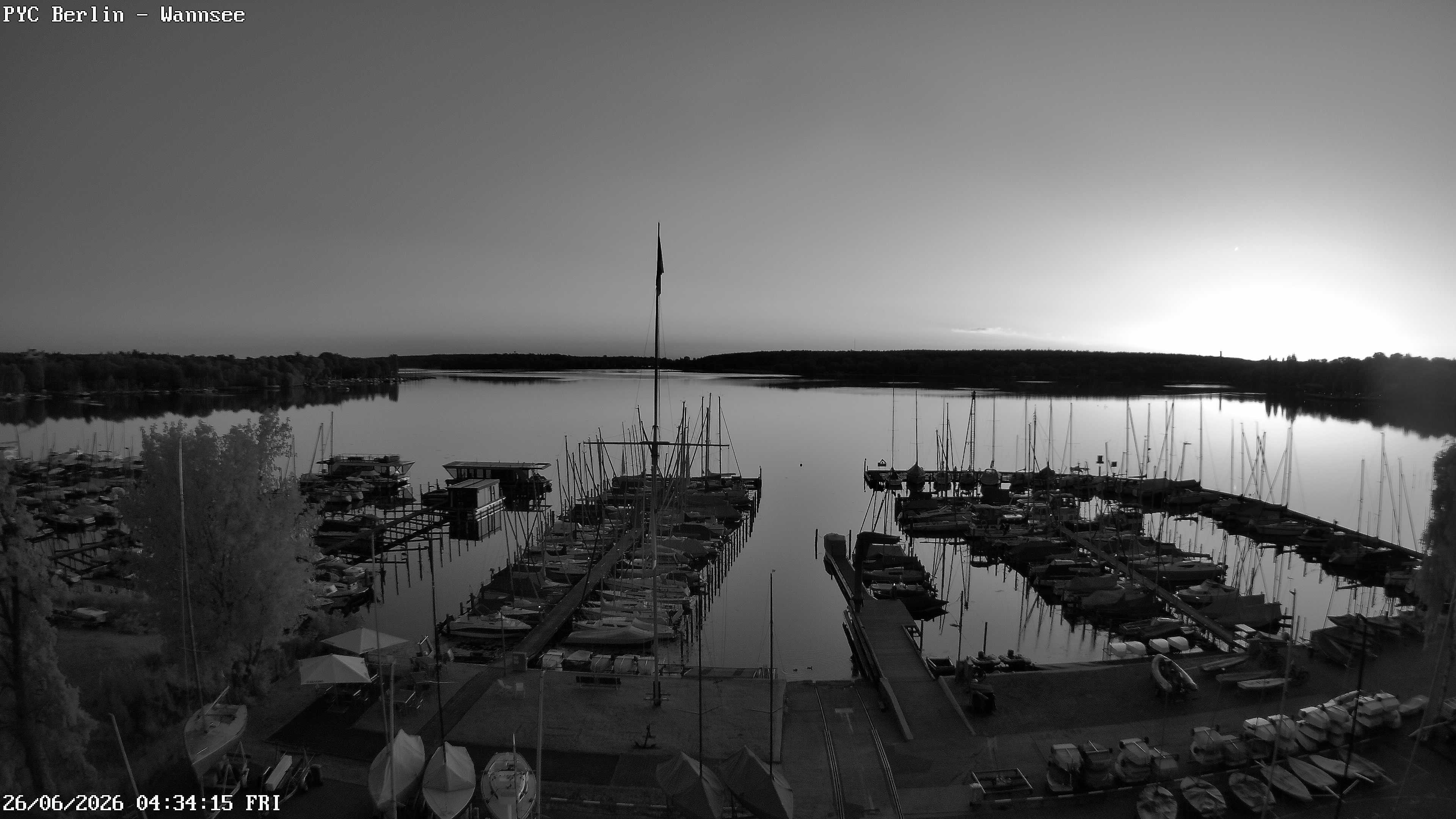 Archiv Foto Webcam Berlin: Potsdamer Yachtclub am Wannsee