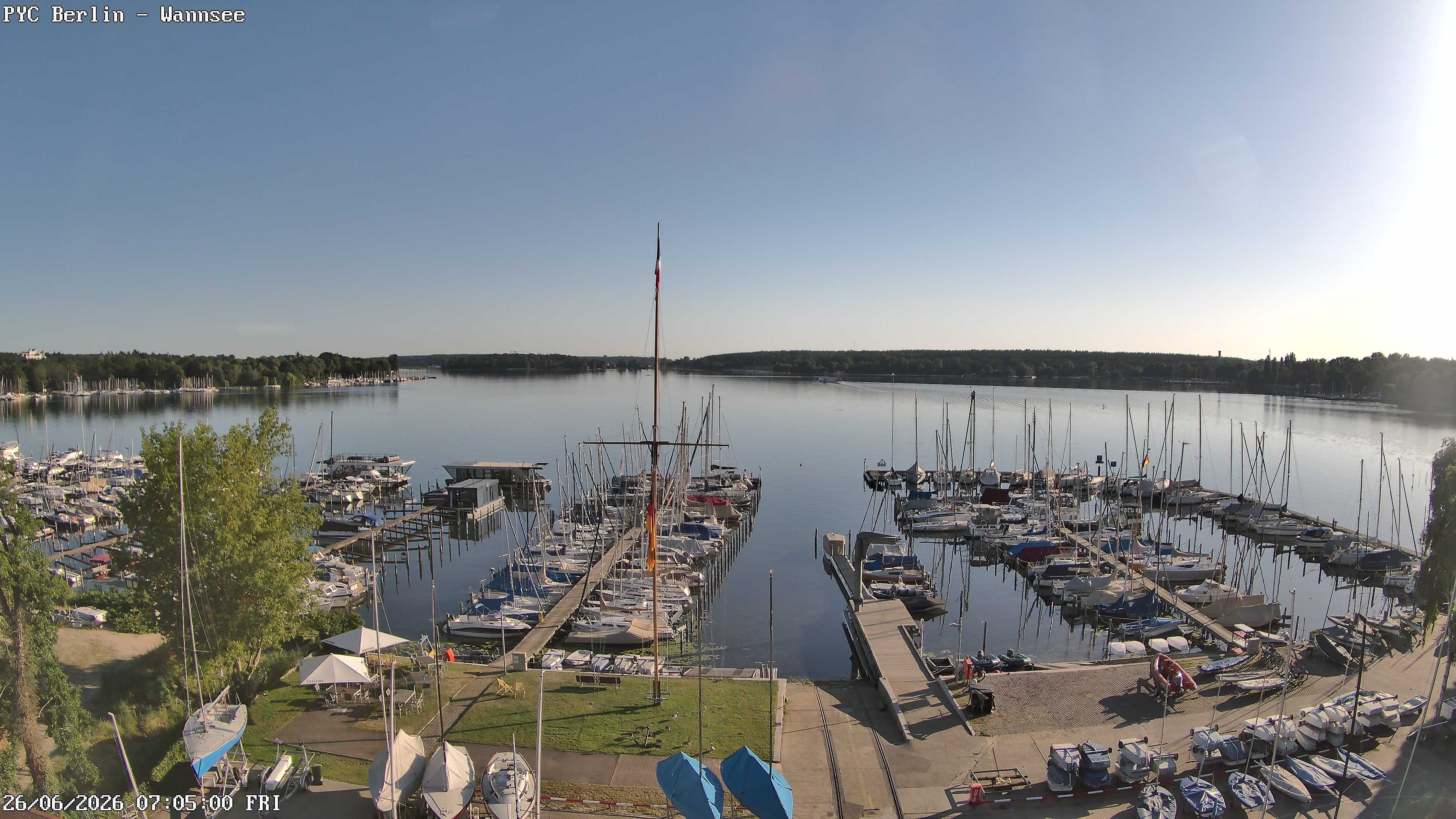 Archiv Foto Webcam Berlin: Potsdamer Yachtclub am Wannsee