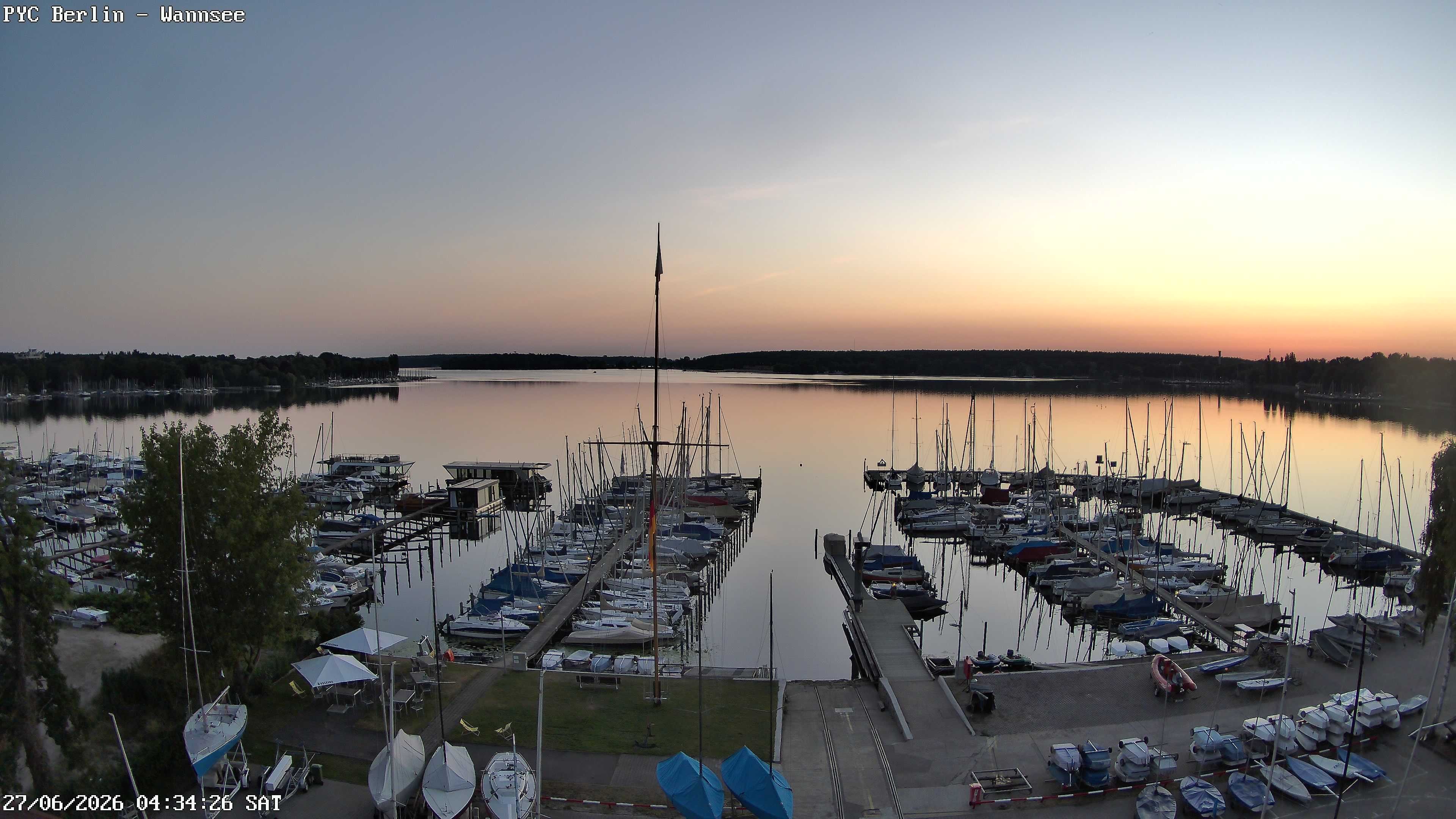 Archiv Foto Webcam Berlin: Potsdamer Yachtclub am Wannsee