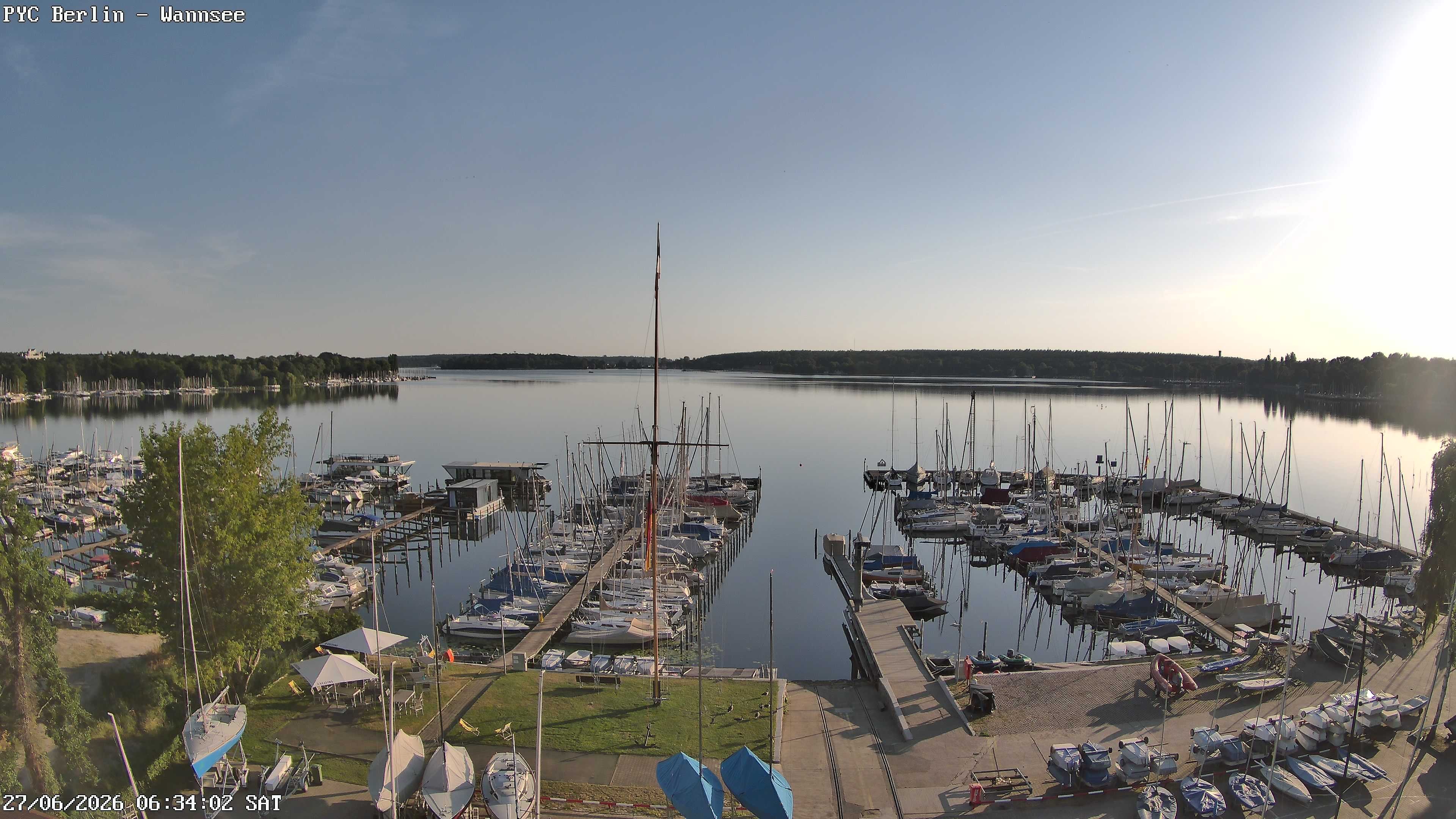 Archiv Foto Webcam Berlin: Potsdamer Yachtclub am Wannsee