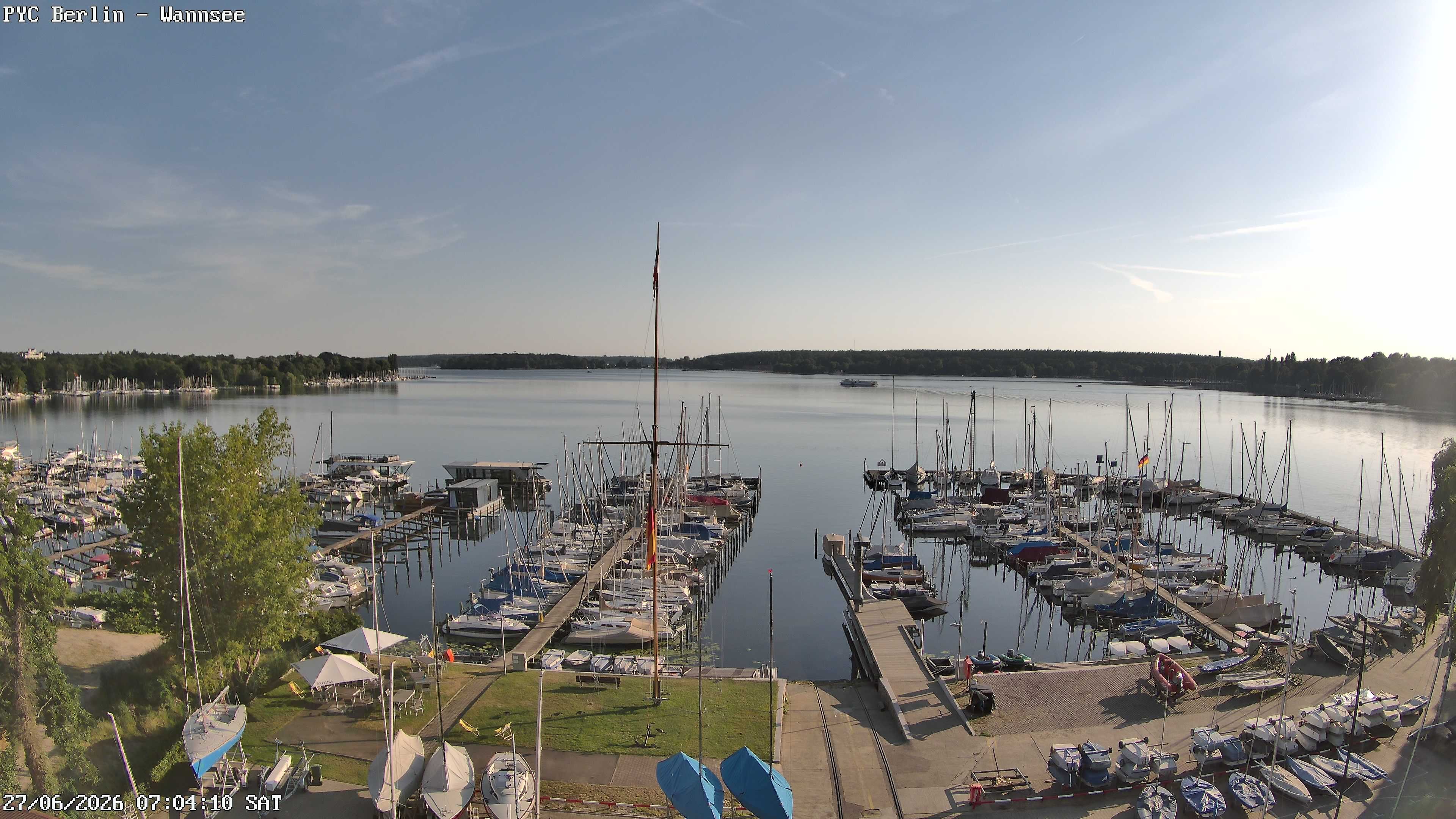Archiv Foto Webcam Berlin: Potsdamer Yachtclub am Wannsee