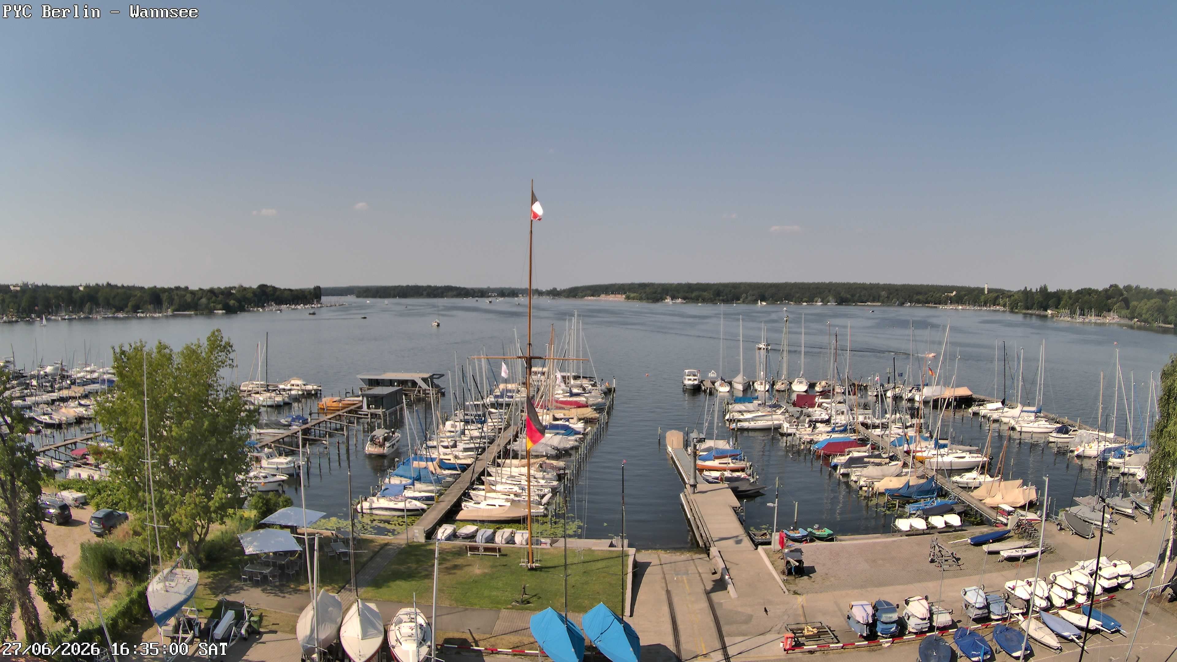 Archiv Foto Webcam Berlin: Potsdamer Yachtclub am Wannsee