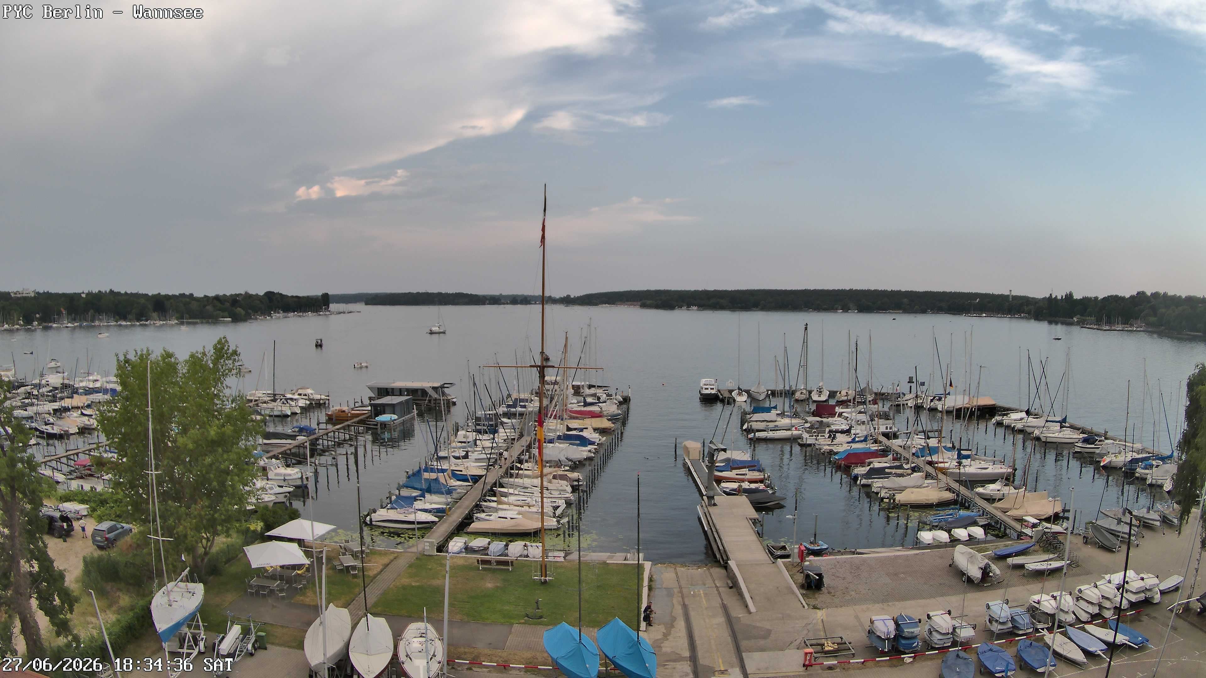 Archiv Foto Webcam Berlin: Potsdamer Yachtclub am Wannsee