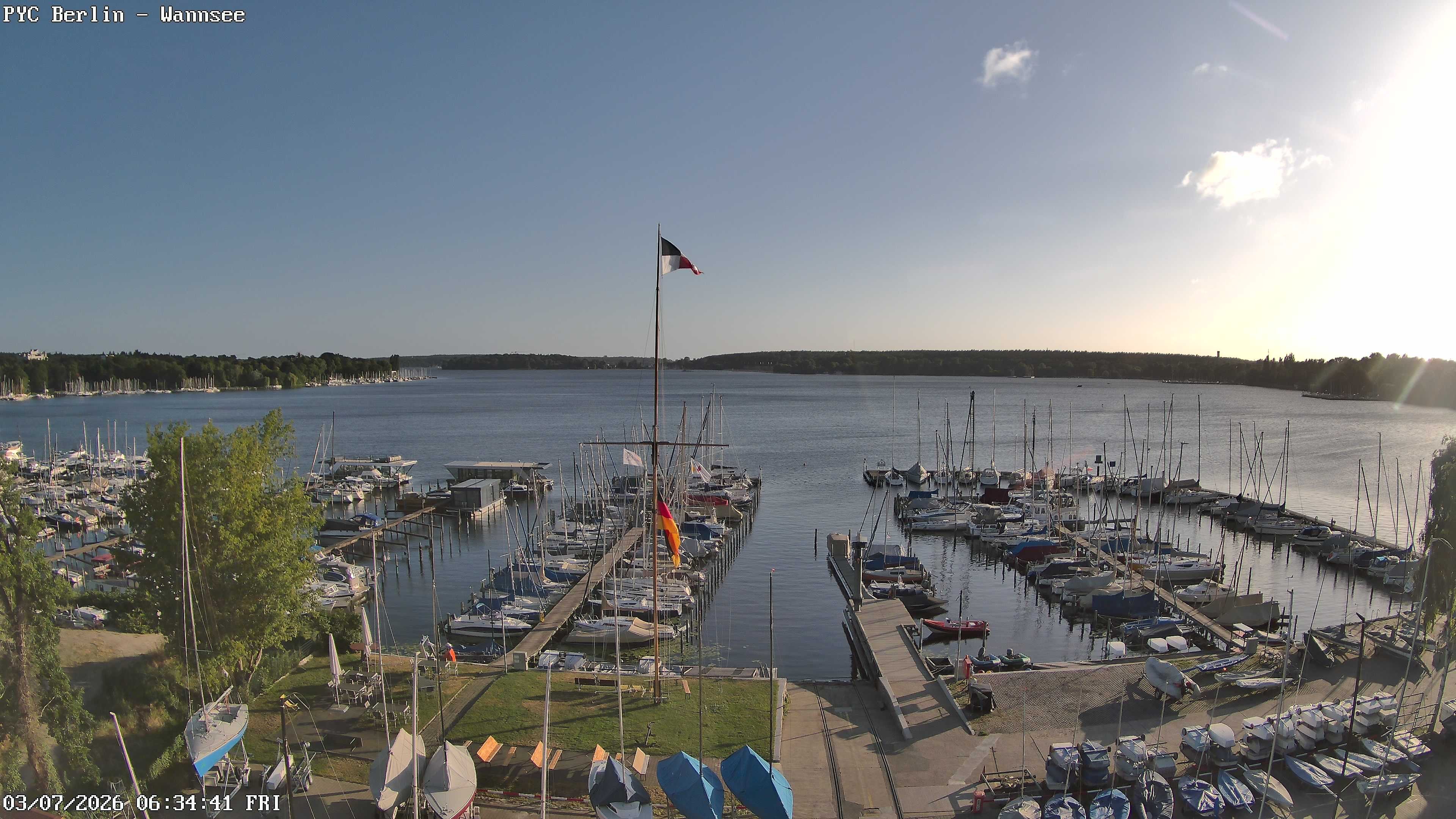Archiv Foto Webcam Berlin: Potsdamer Yachtclub am Wannsee