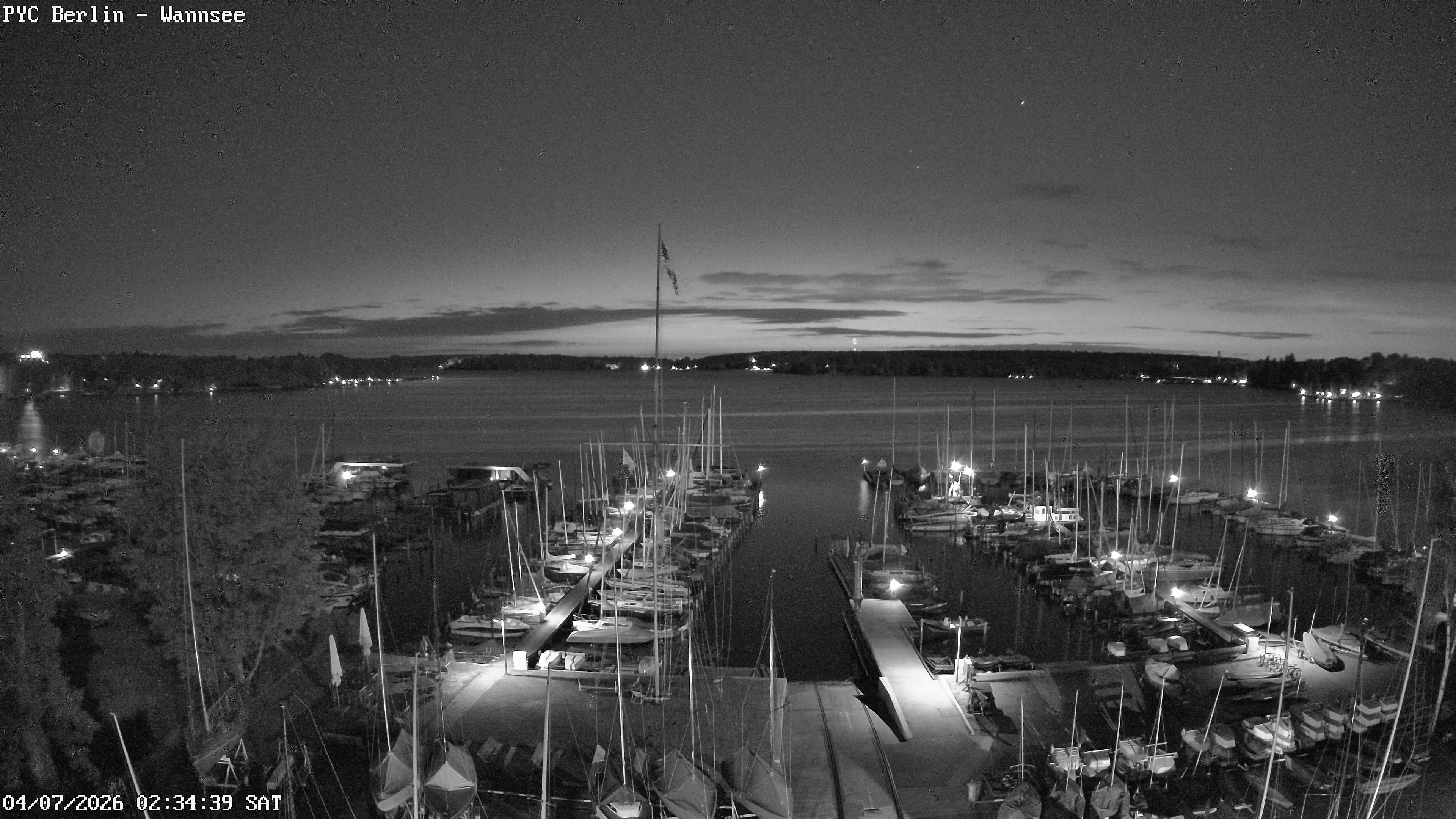 Archiv Foto Webcam Berlin: Potsdamer Yachtclub am Wannsee