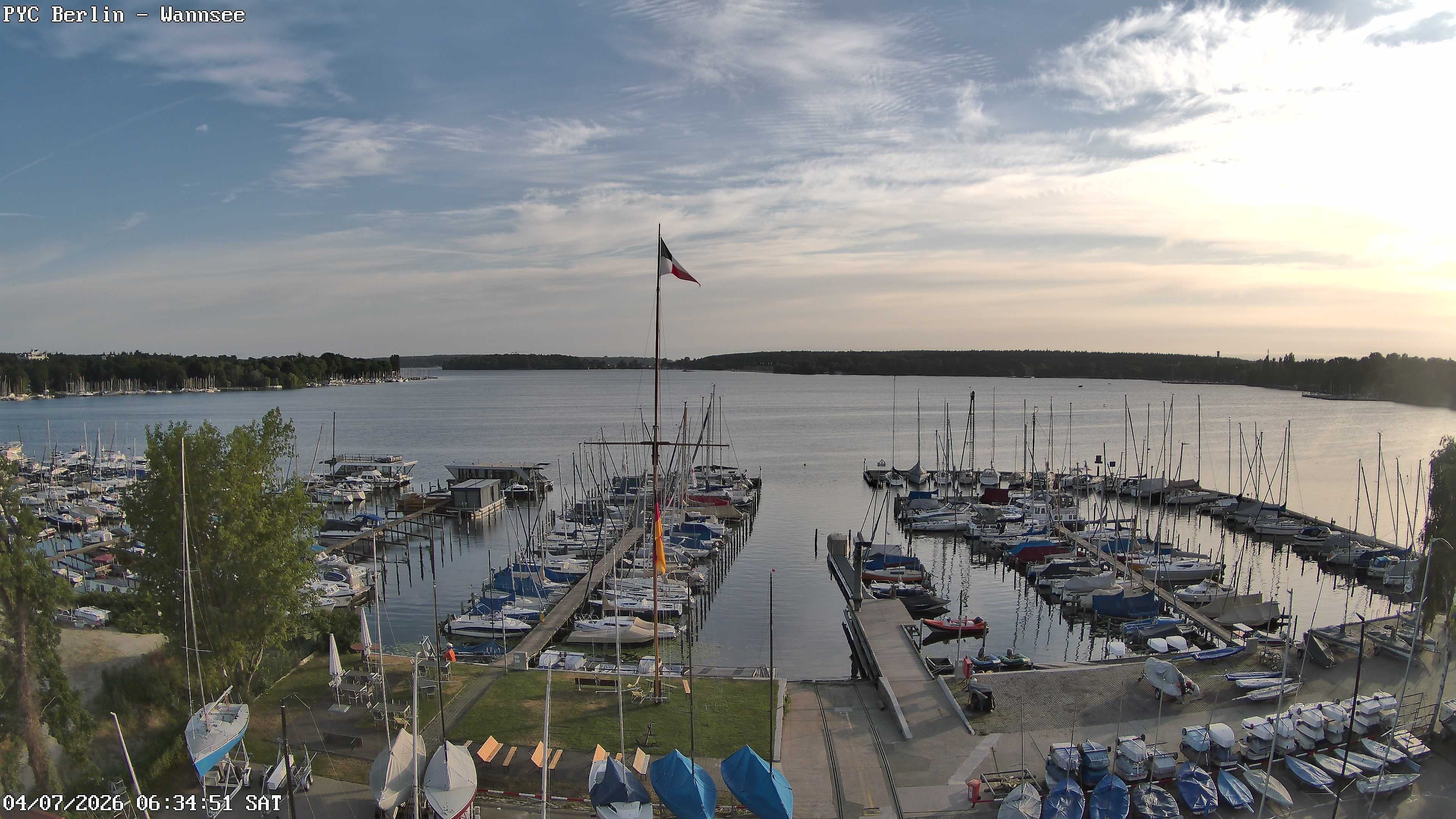 Archiv Foto Webcam Berlin: Potsdamer Yachtclub am Wannsee