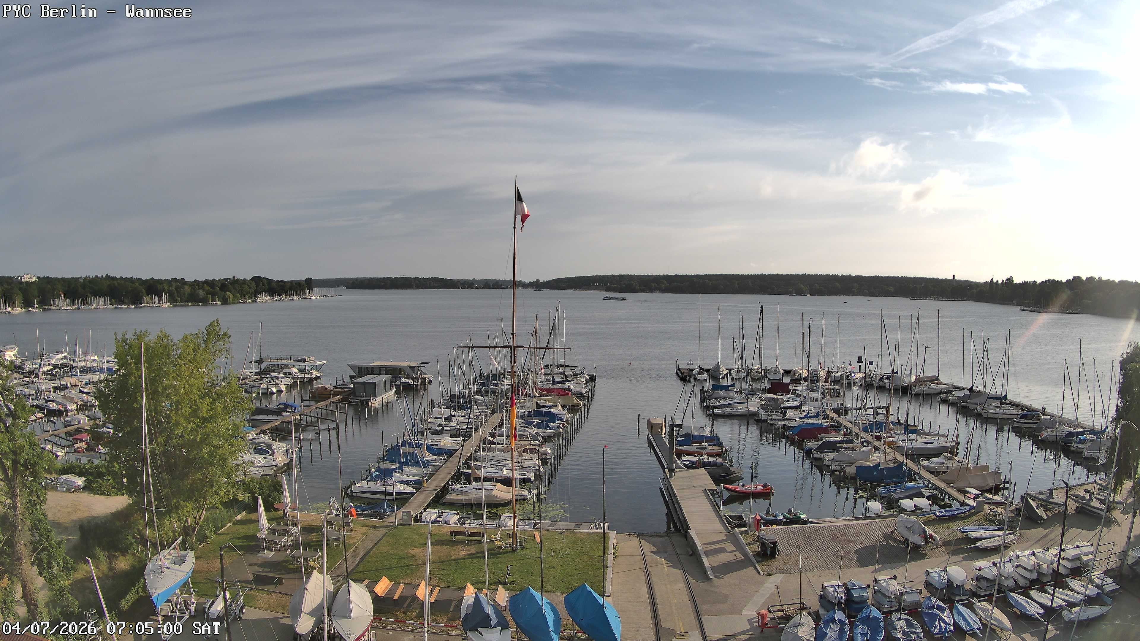 Archiv Foto Webcam Berlin: Potsdamer Yachtclub am Wannsee