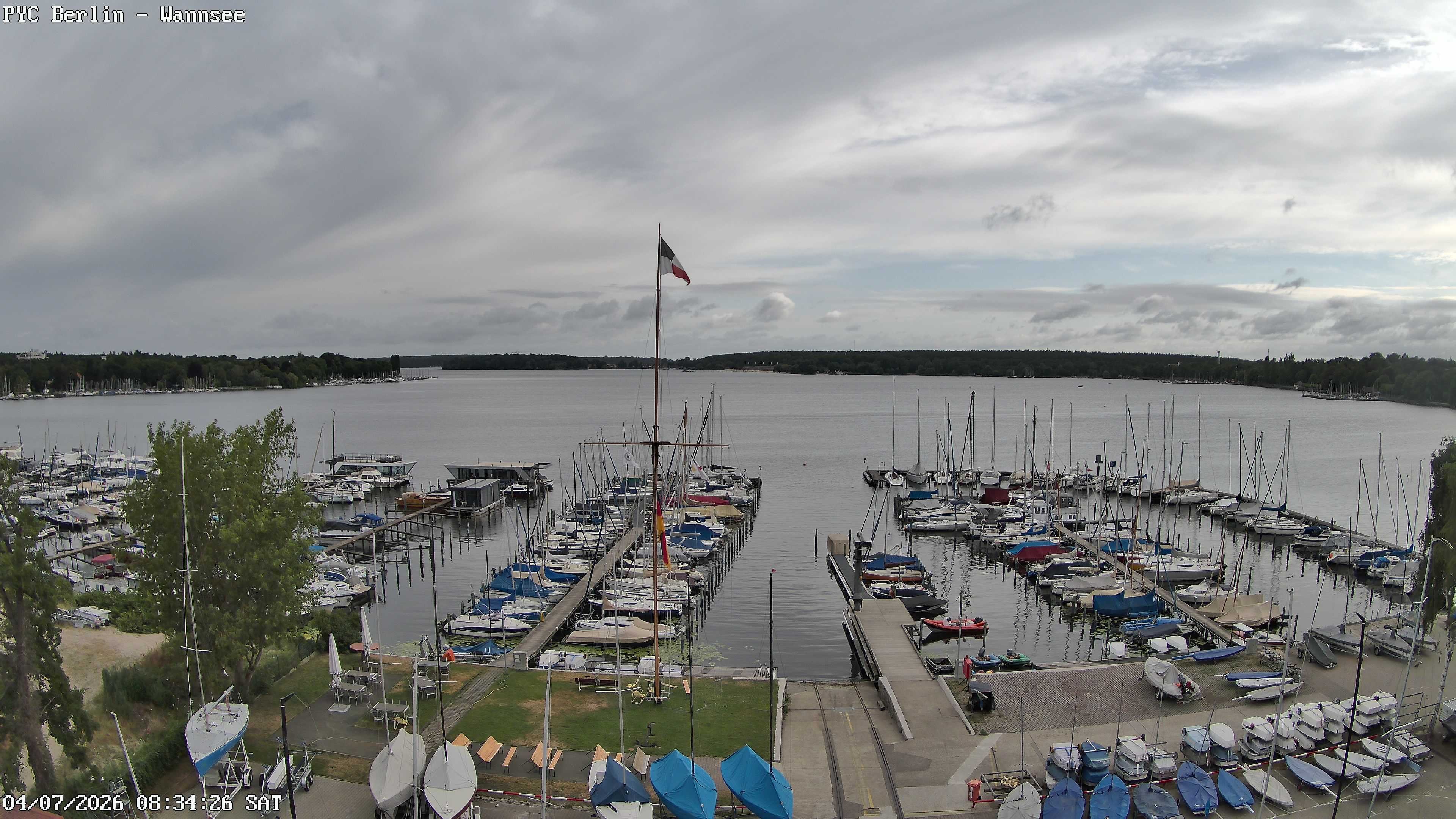 Archiv Foto Webcam Berlin: Potsdamer Yachtclub am Wannsee
