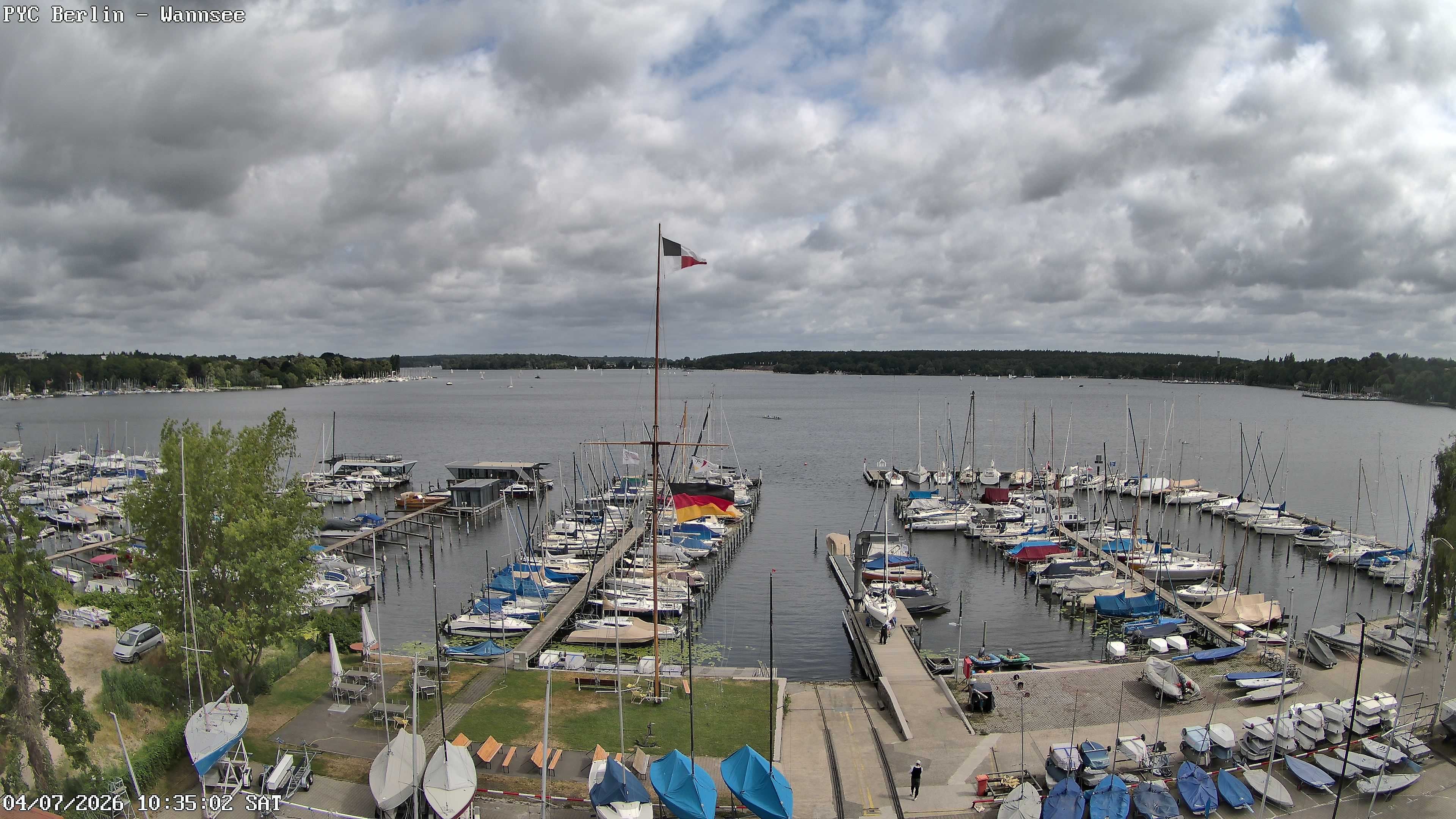 Archiv Foto Webcam Berlin: Potsdamer Yachtclub am Wannsee
