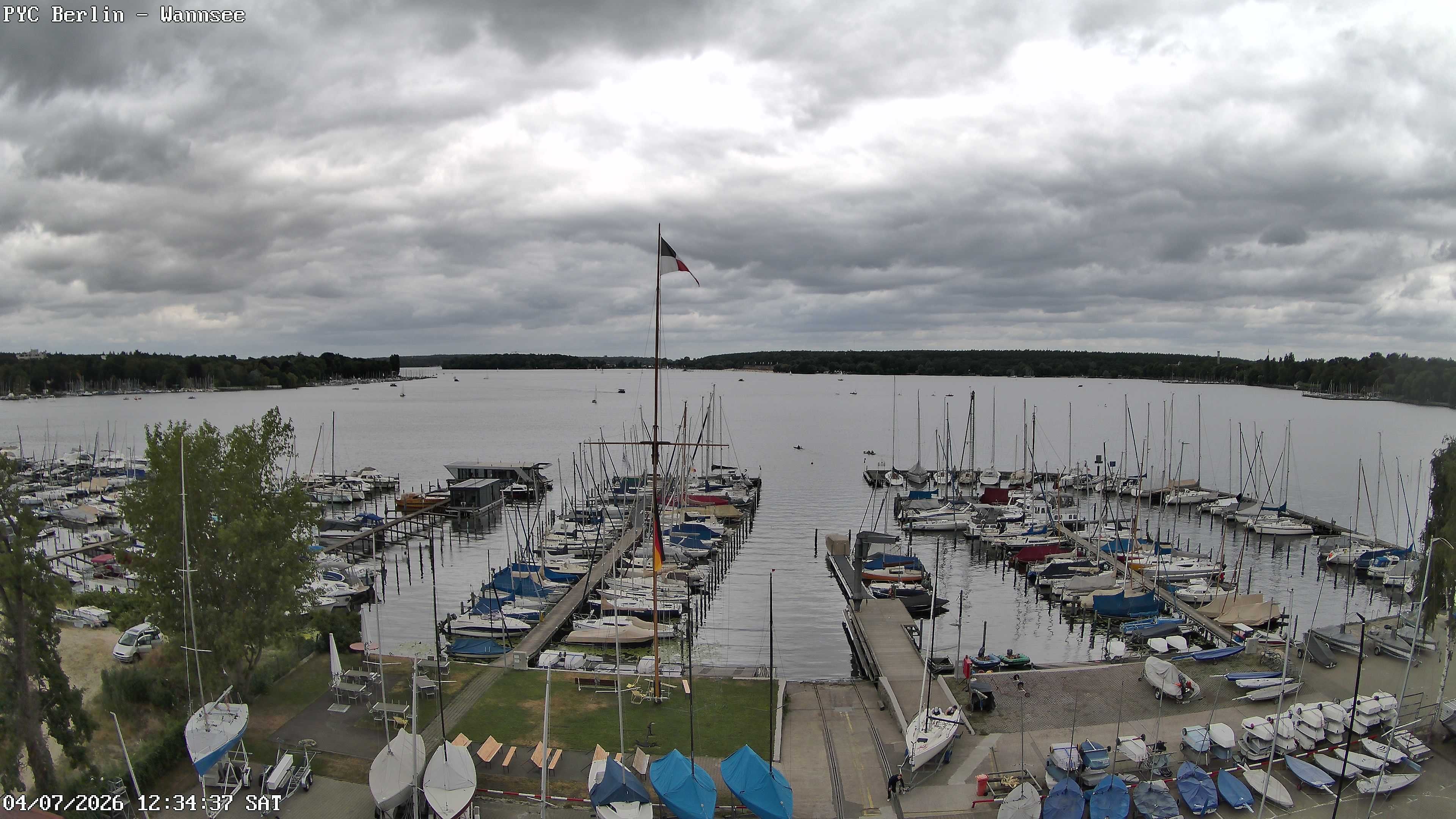 Archiv Foto Webcam Berlin: Potsdamer Yachtclub am Wannsee