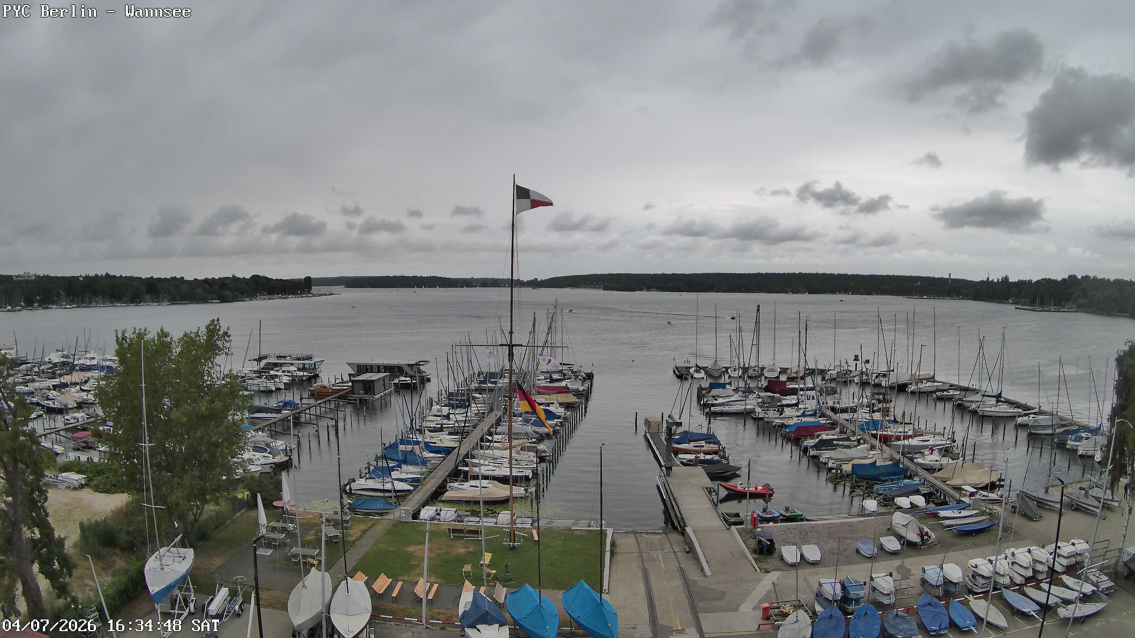 Archiv Foto Webcam Berlin: Potsdamer Yachtclub am Wannsee