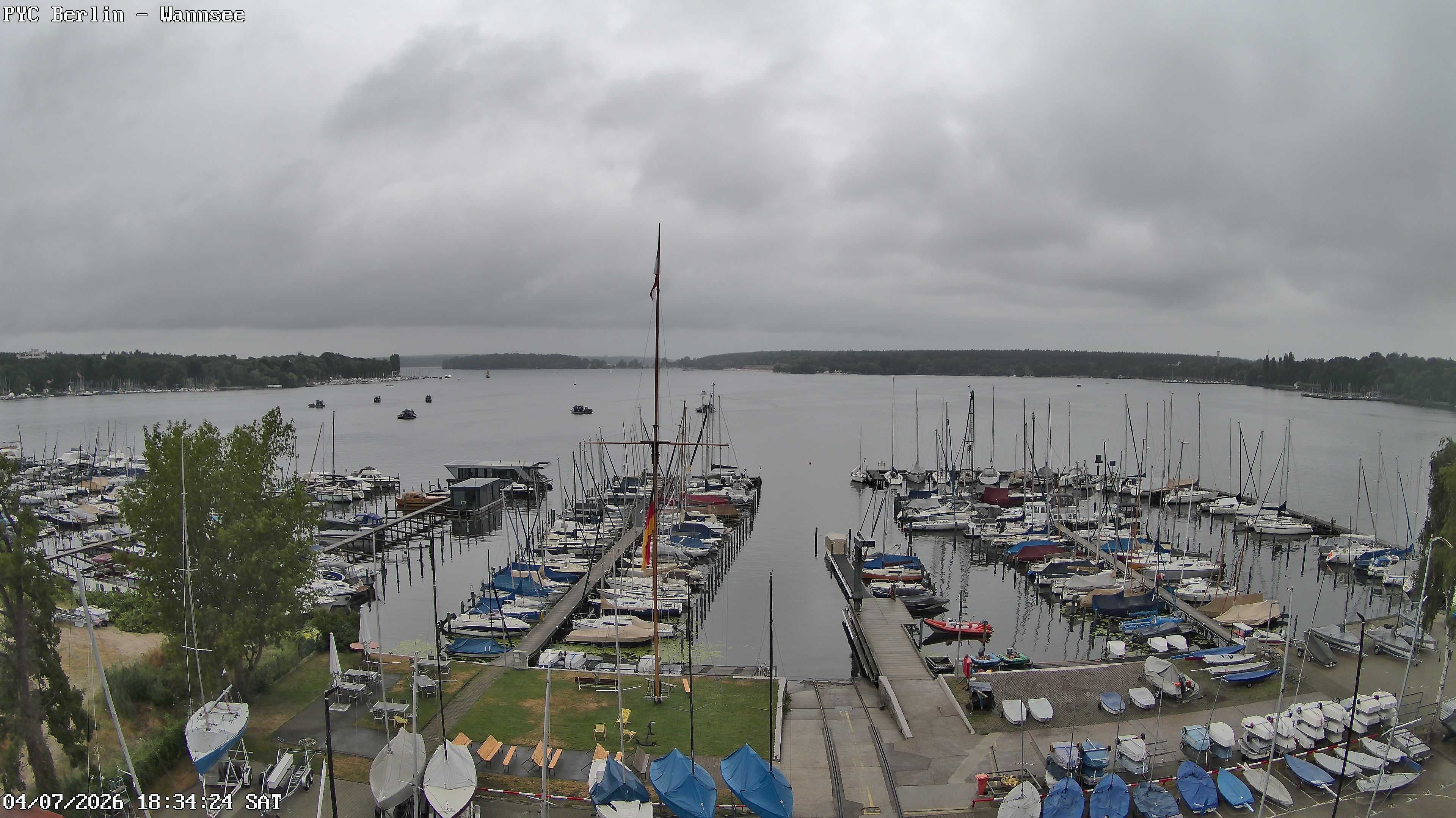 Archiv Foto Webcam Berlin: Potsdamer Yachtclub am Wannsee