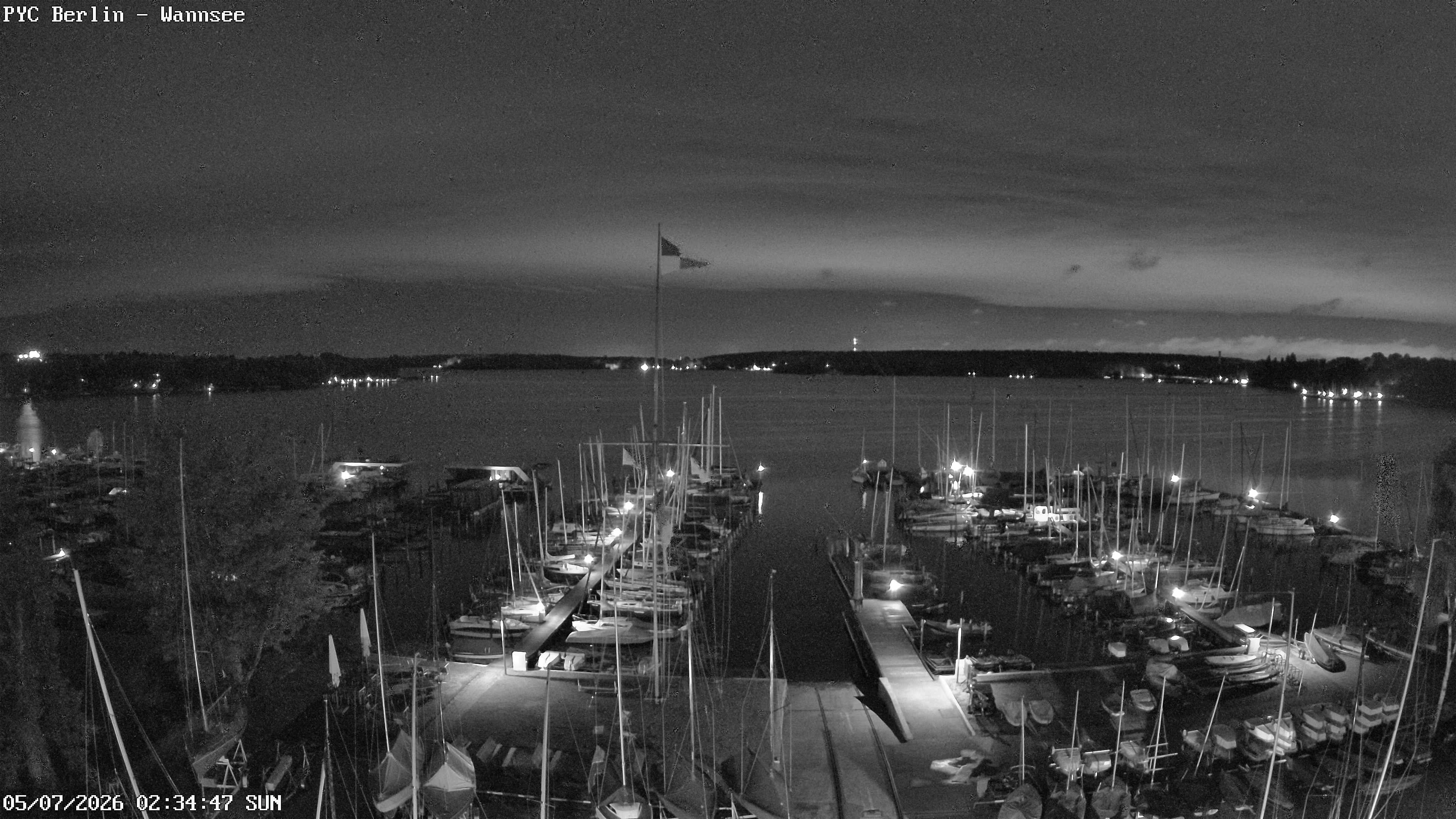 Archiv Foto Webcam Berlin: Potsdamer Yachtclub am Wannsee