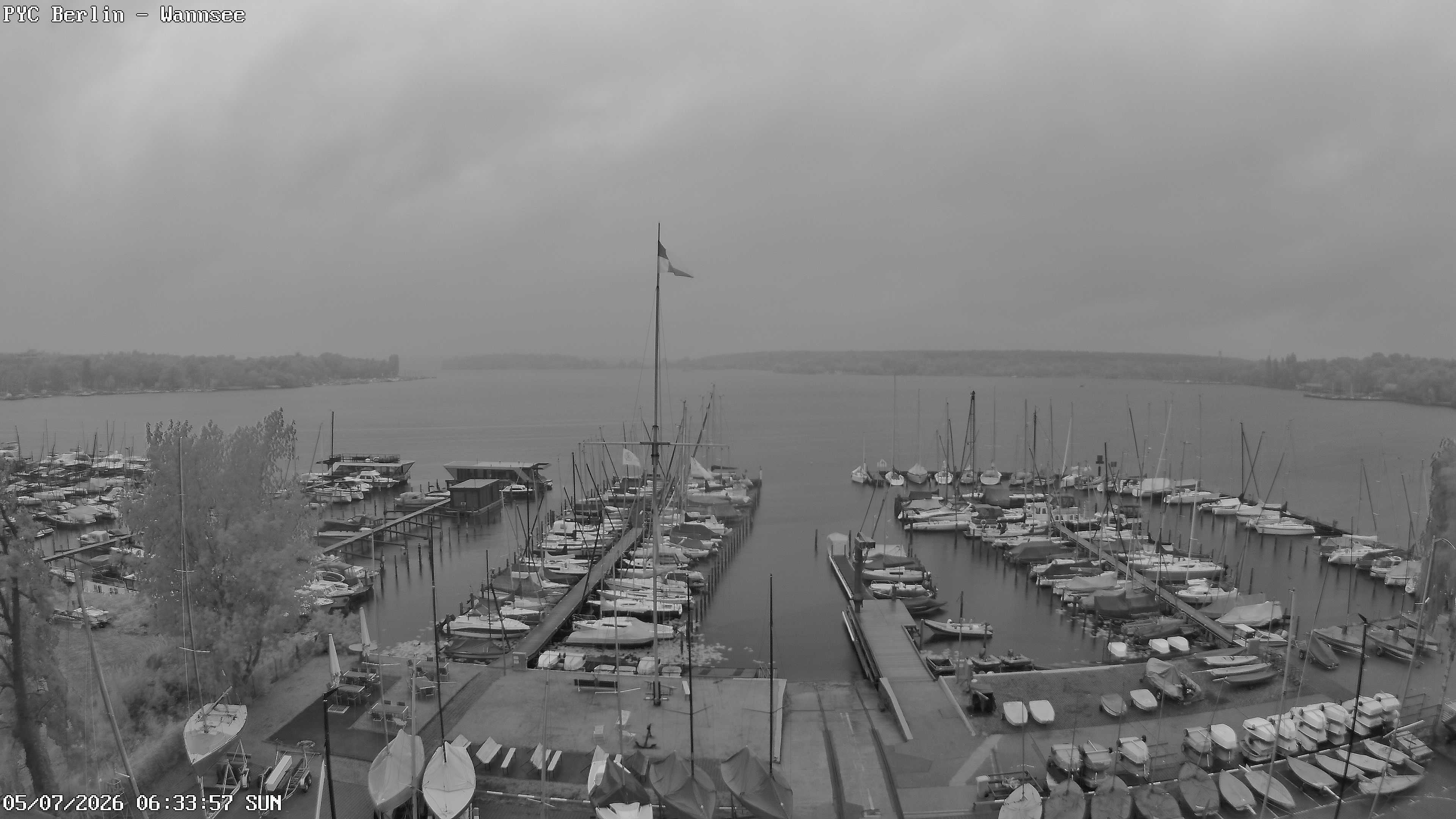Archiv Foto Webcam Berlin: Potsdamer Yachtclub am Wannsee