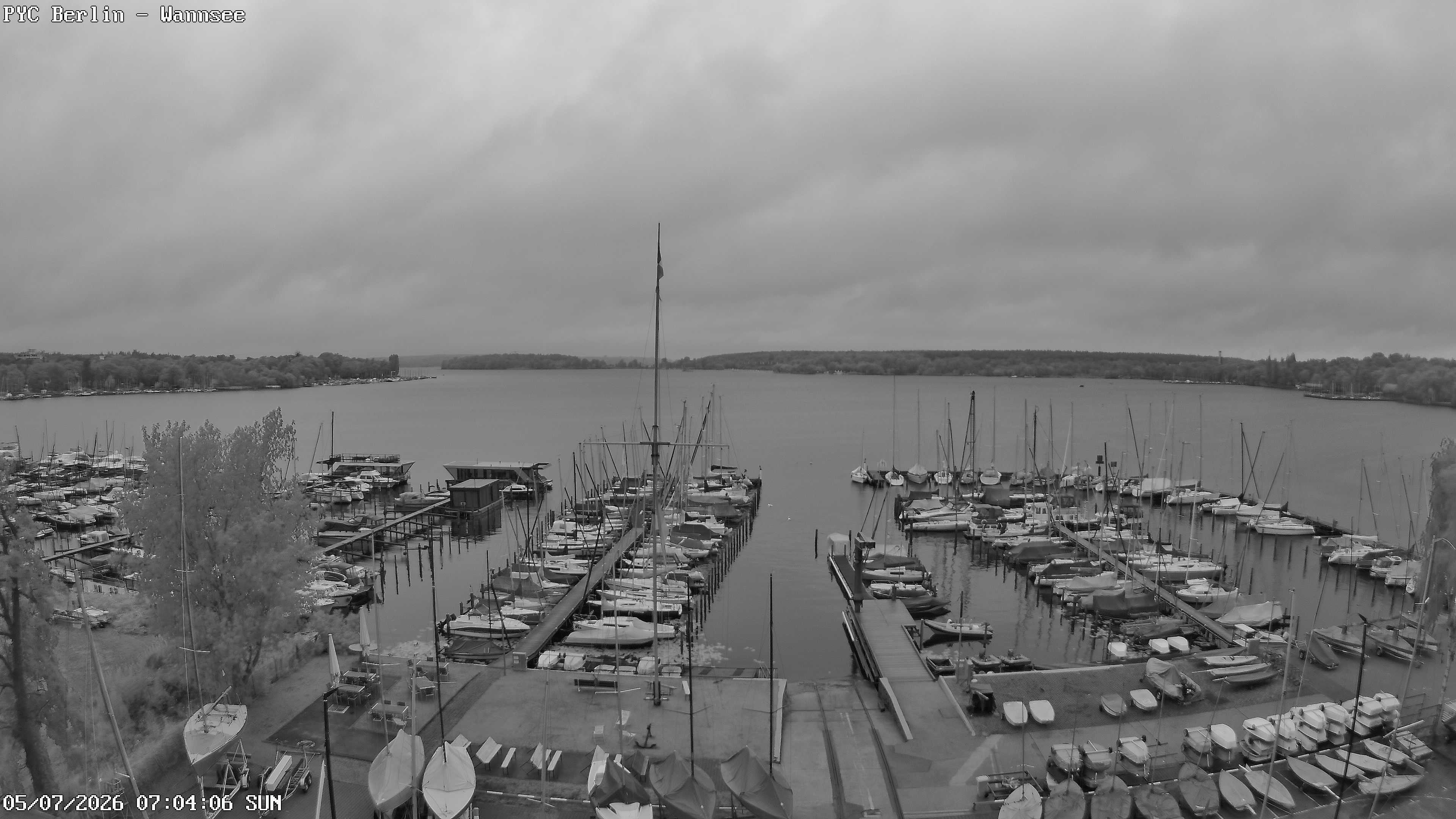 Archiv Foto Webcam Berlin: Potsdamer Yachtclub am Wannsee