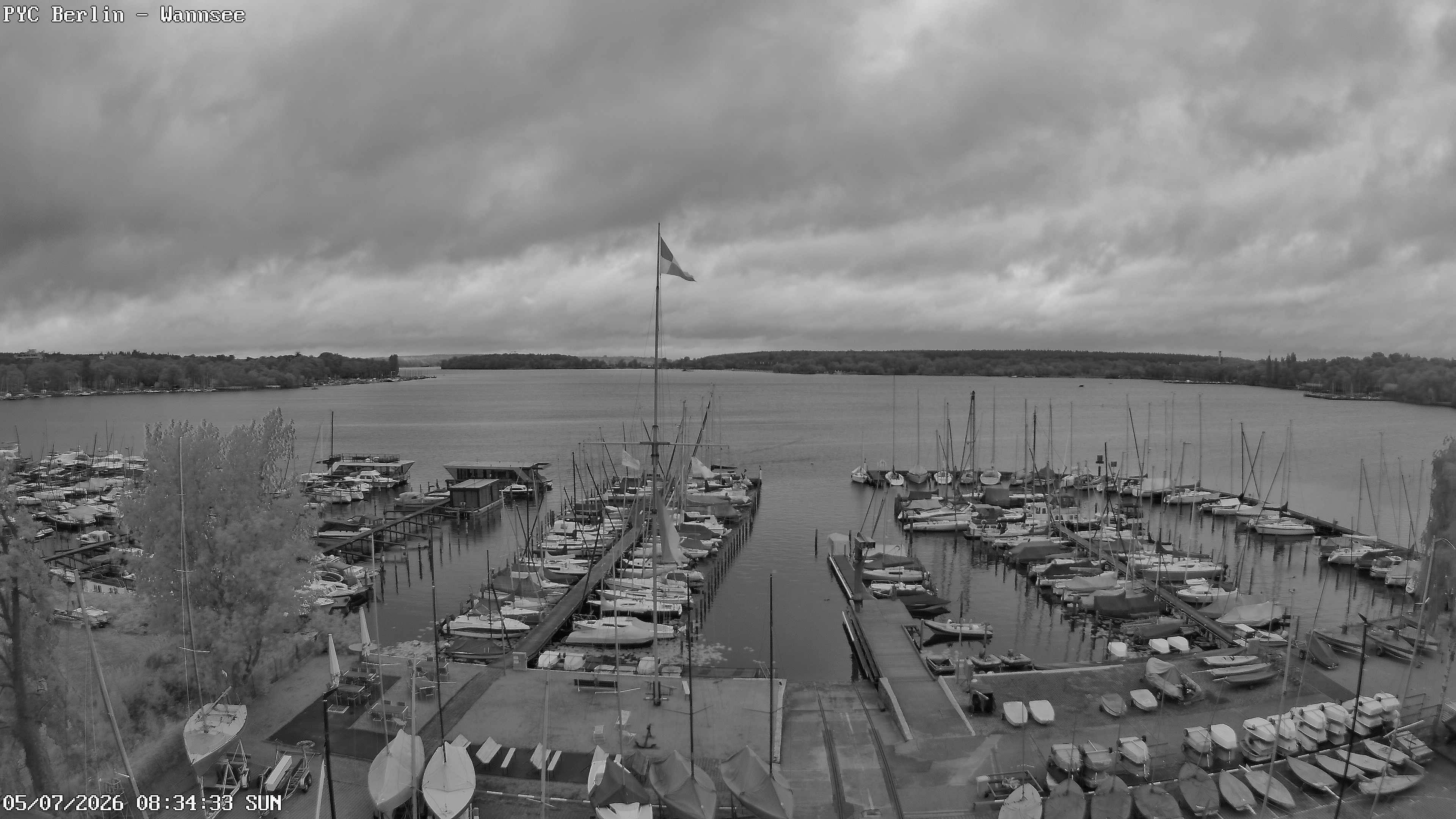 Archiv Foto Webcam Berlin: Potsdamer Yachtclub am Wannsee