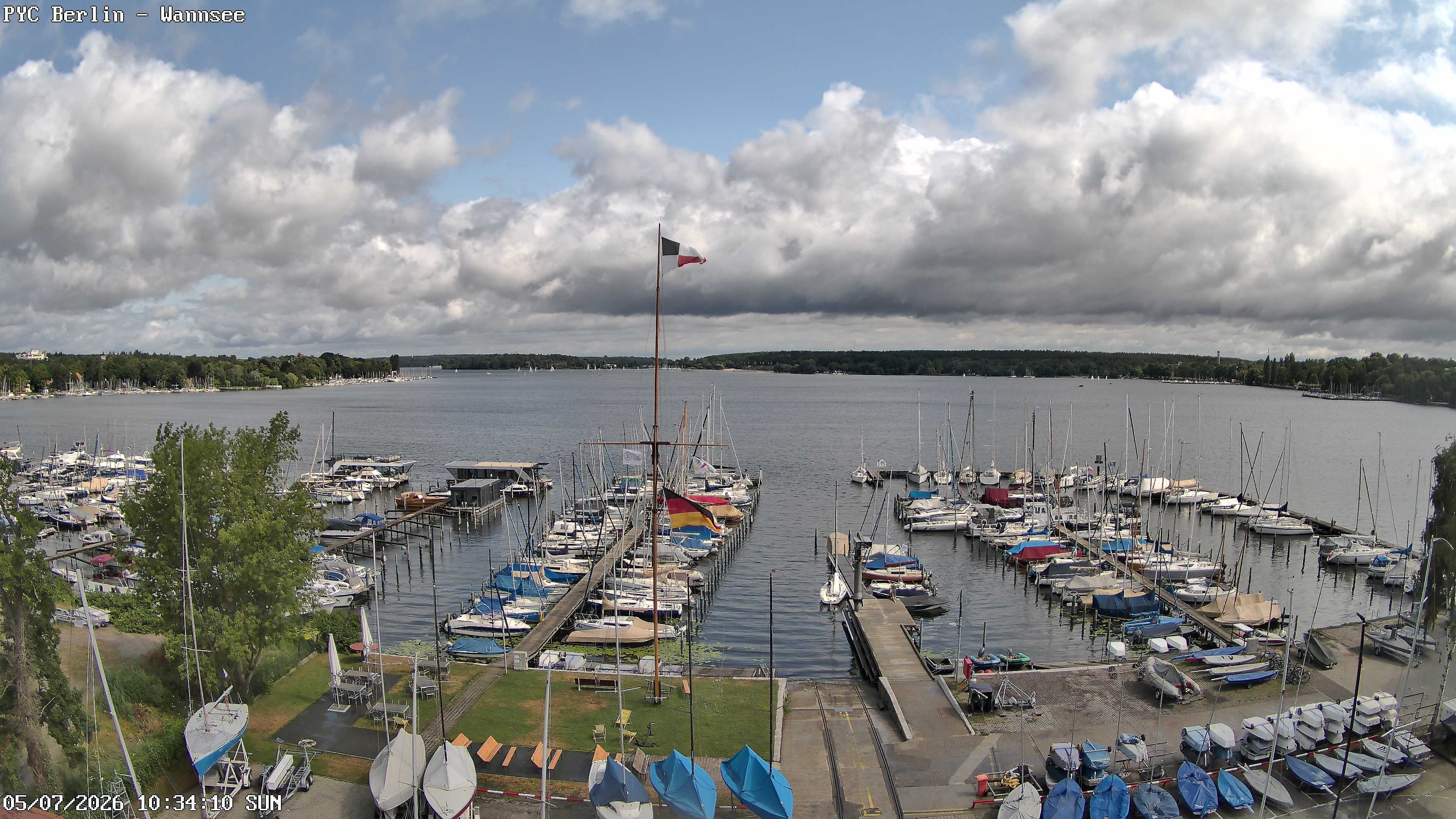 Archiv Foto Webcam Berlin: Potsdamer Yachtclub am Wannsee