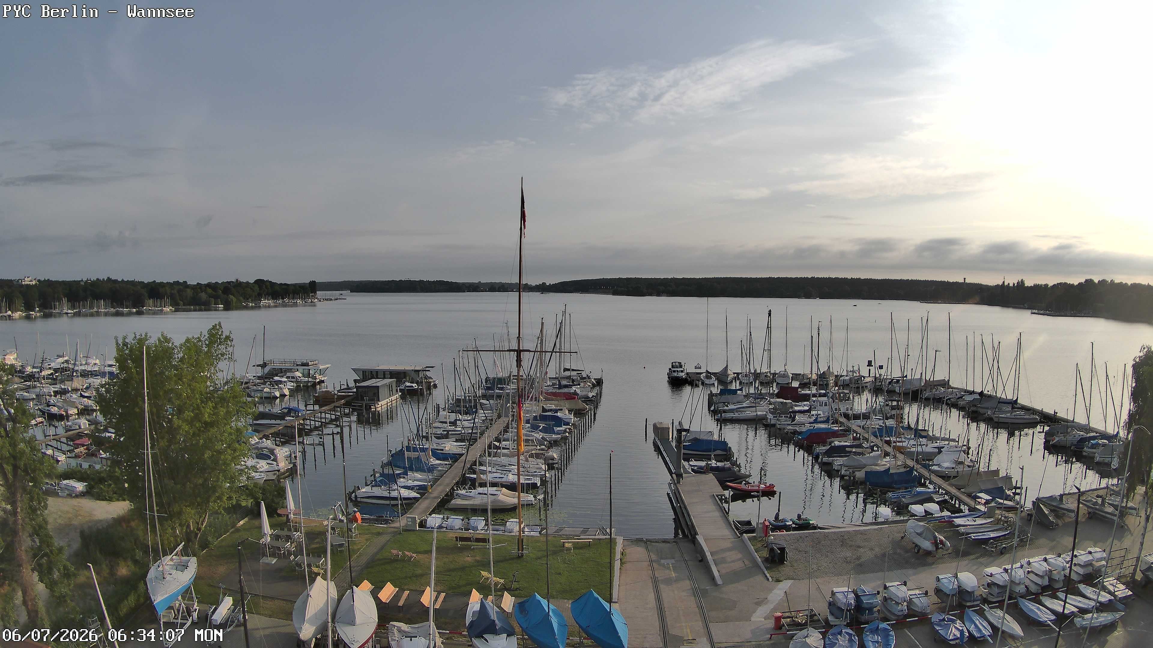 Archiv Foto Webcam Berlin: Potsdamer Yachtclub am Wannsee