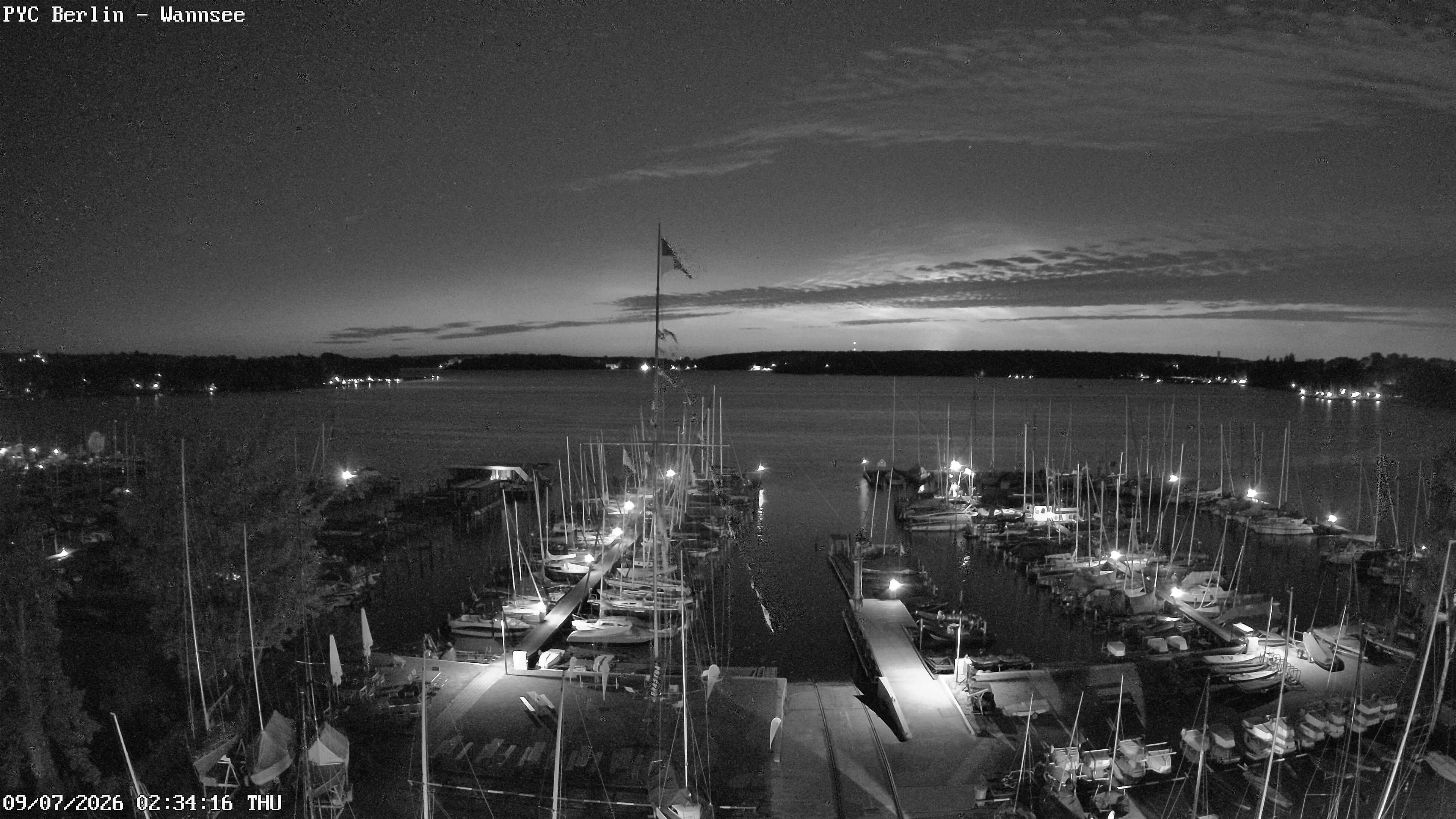 Archiv Foto Webcam Berlin: Potsdamer Yachtclub am Wannsee