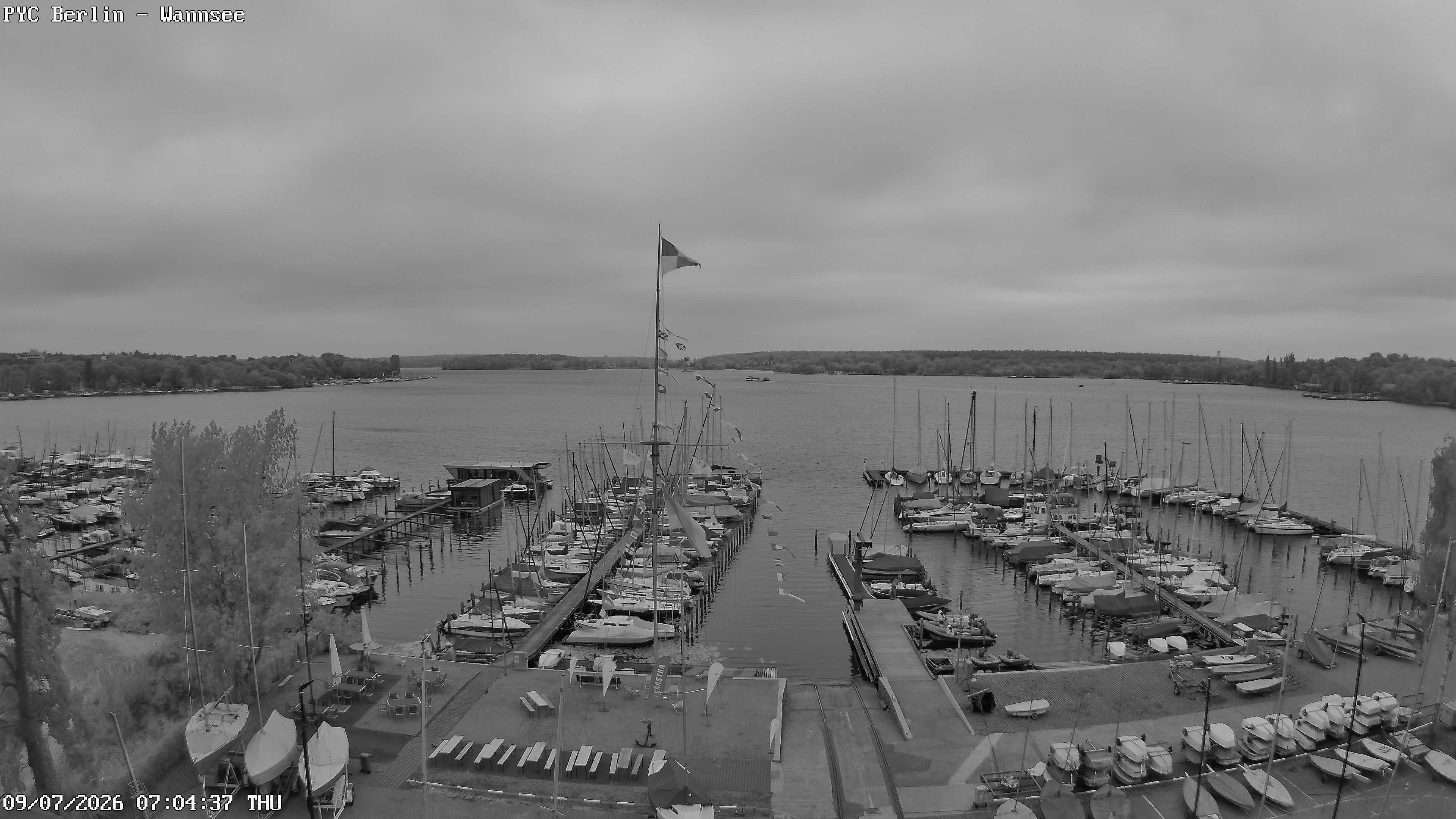 Archiv Foto Webcam Berlin: Potsdamer Yachtclub am Wannsee
