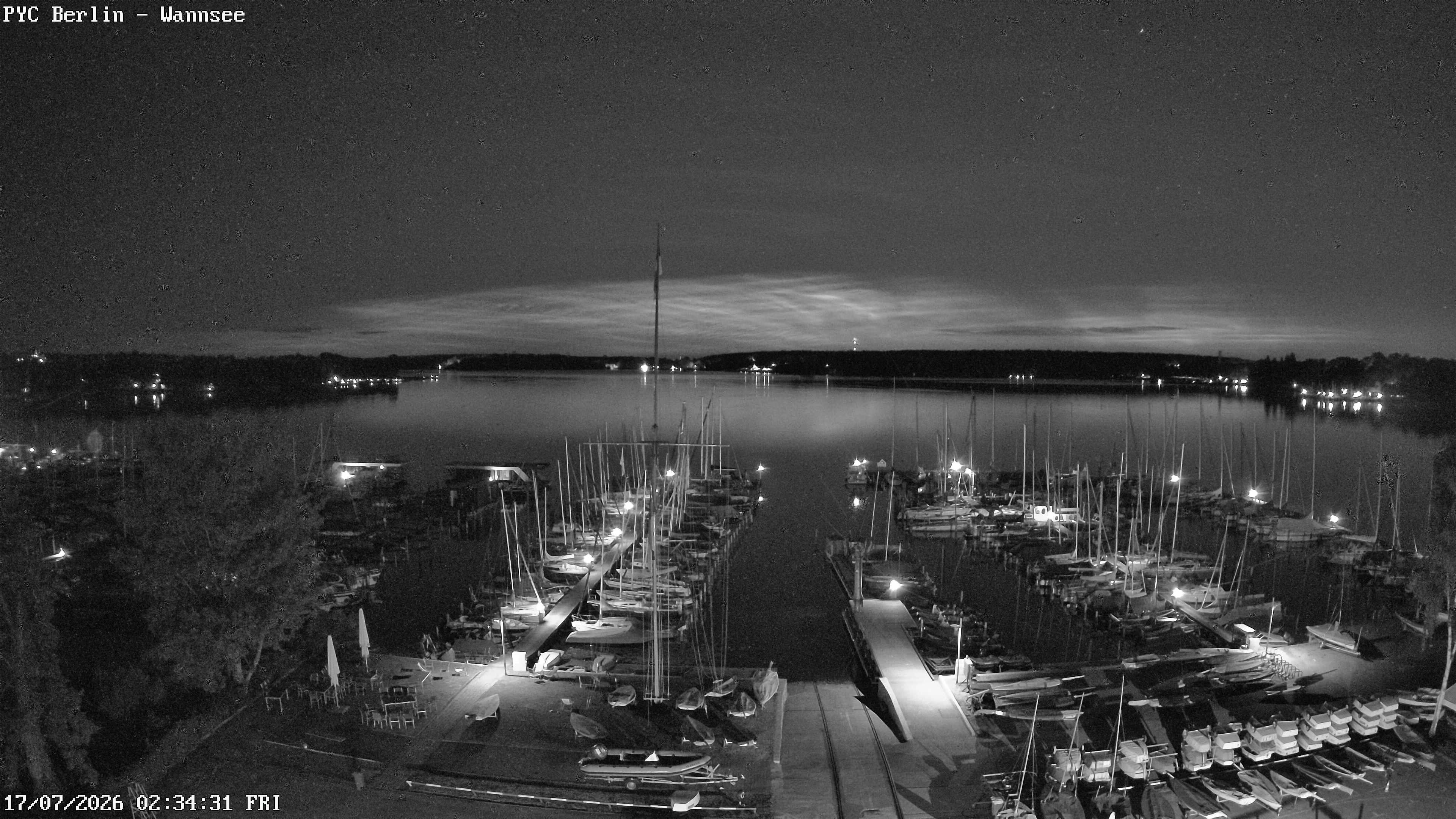 Archiv Foto Webcam Berlin: Potsdamer Yachtclub am Wannsee