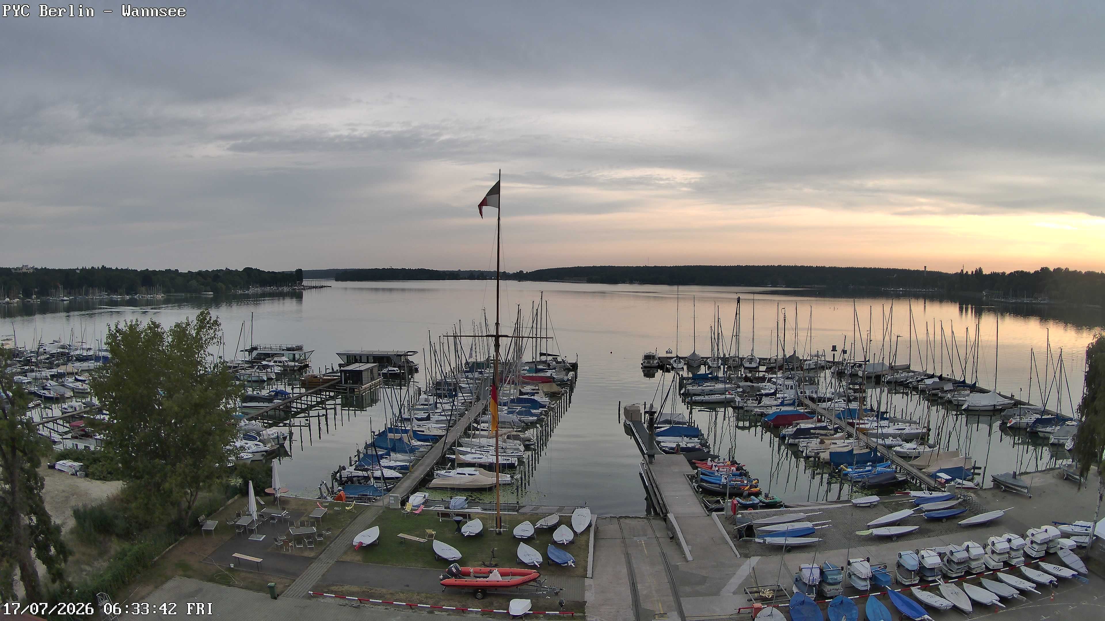 Archiv Foto Webcam Berlin: Potsdamer Yachtclub am Wannsee