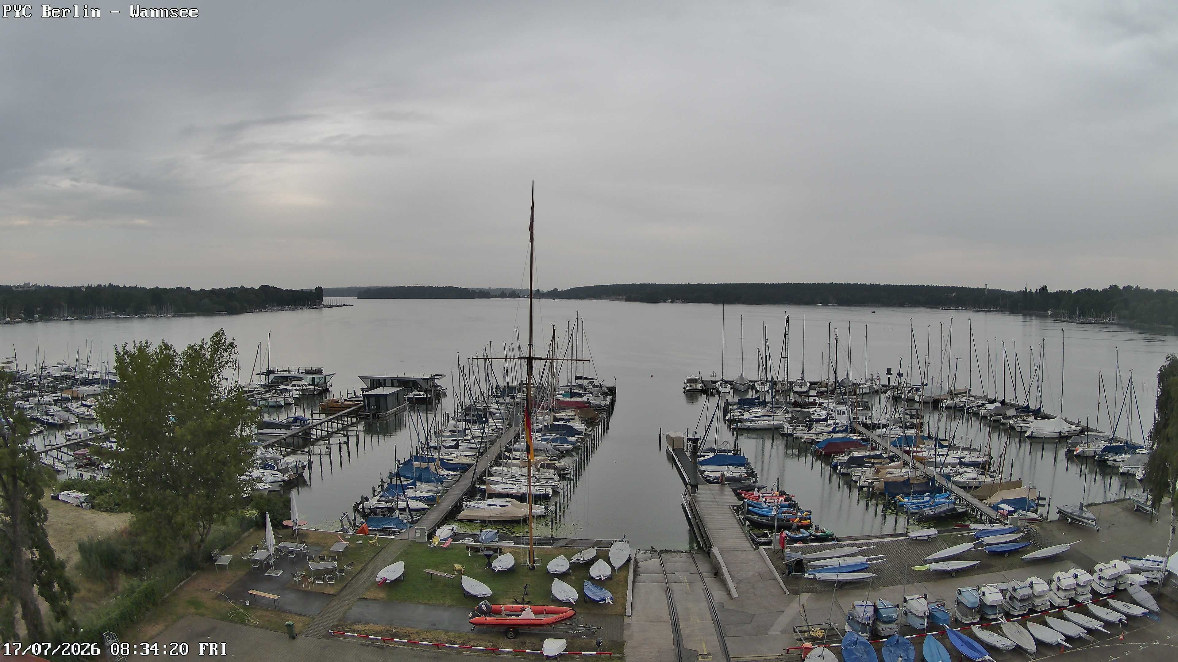 Archiv Foto Webcam Berlin: Potsdamer Yachtclub am Wannsee