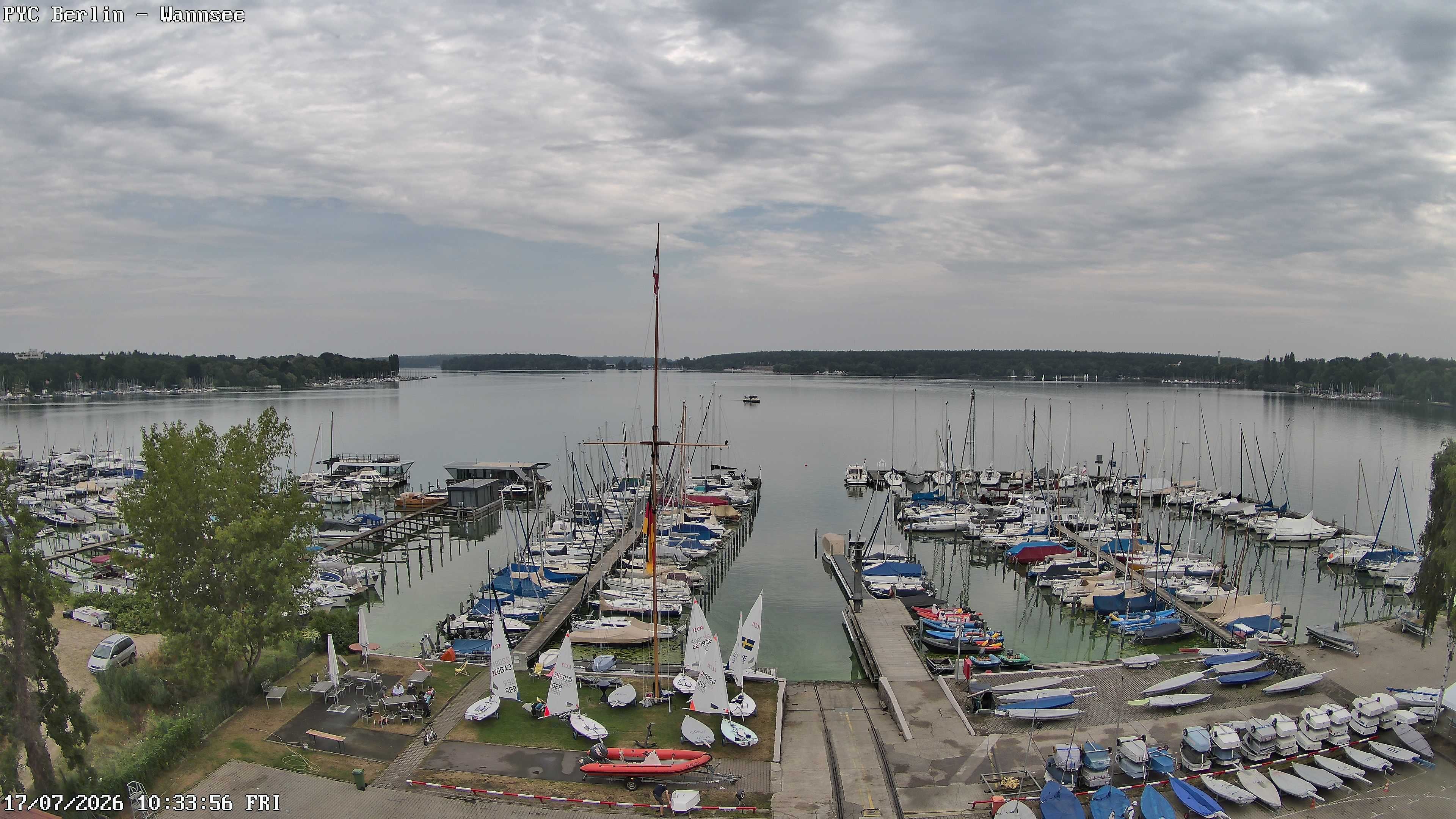 Archiv Foto Webcam Berlin: Potsdamer Yachtclub am Wannsee