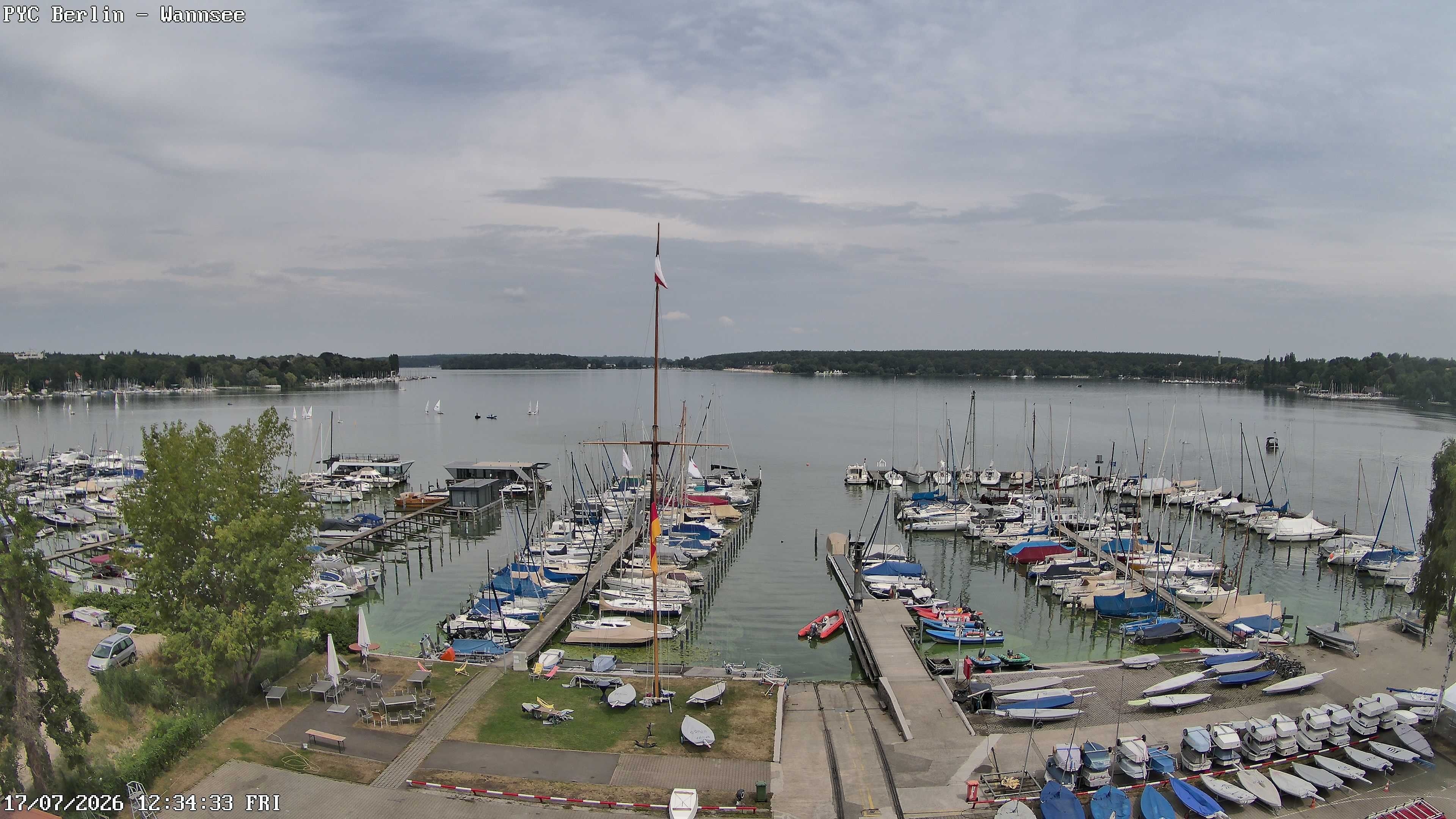 Archiv Foto Webcam Berlin: Potsdamer Yachtclub am Wannsee