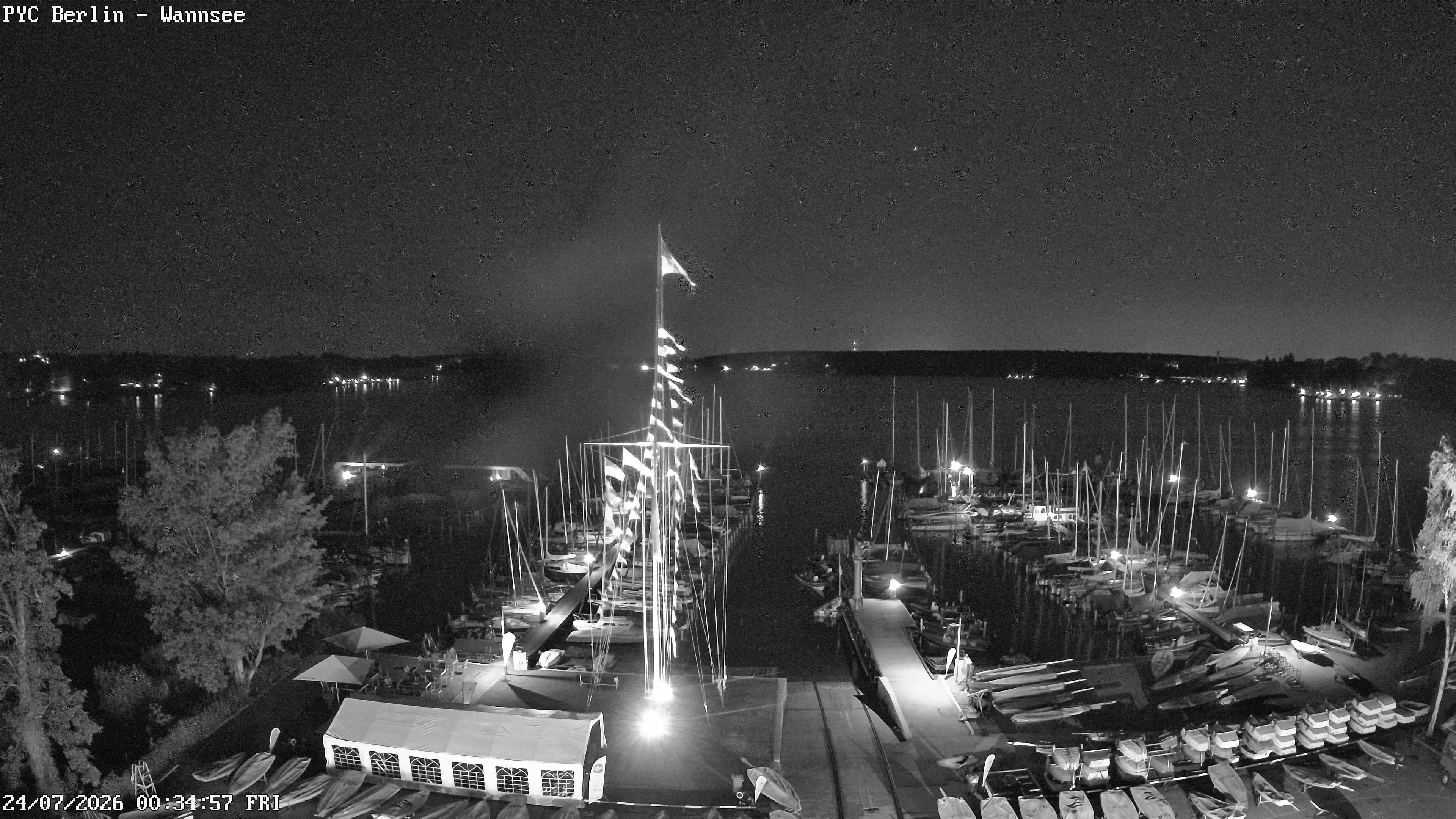 Archiv Foto Webcam Berlin: Potsdamer Yachtclub am Wannsee