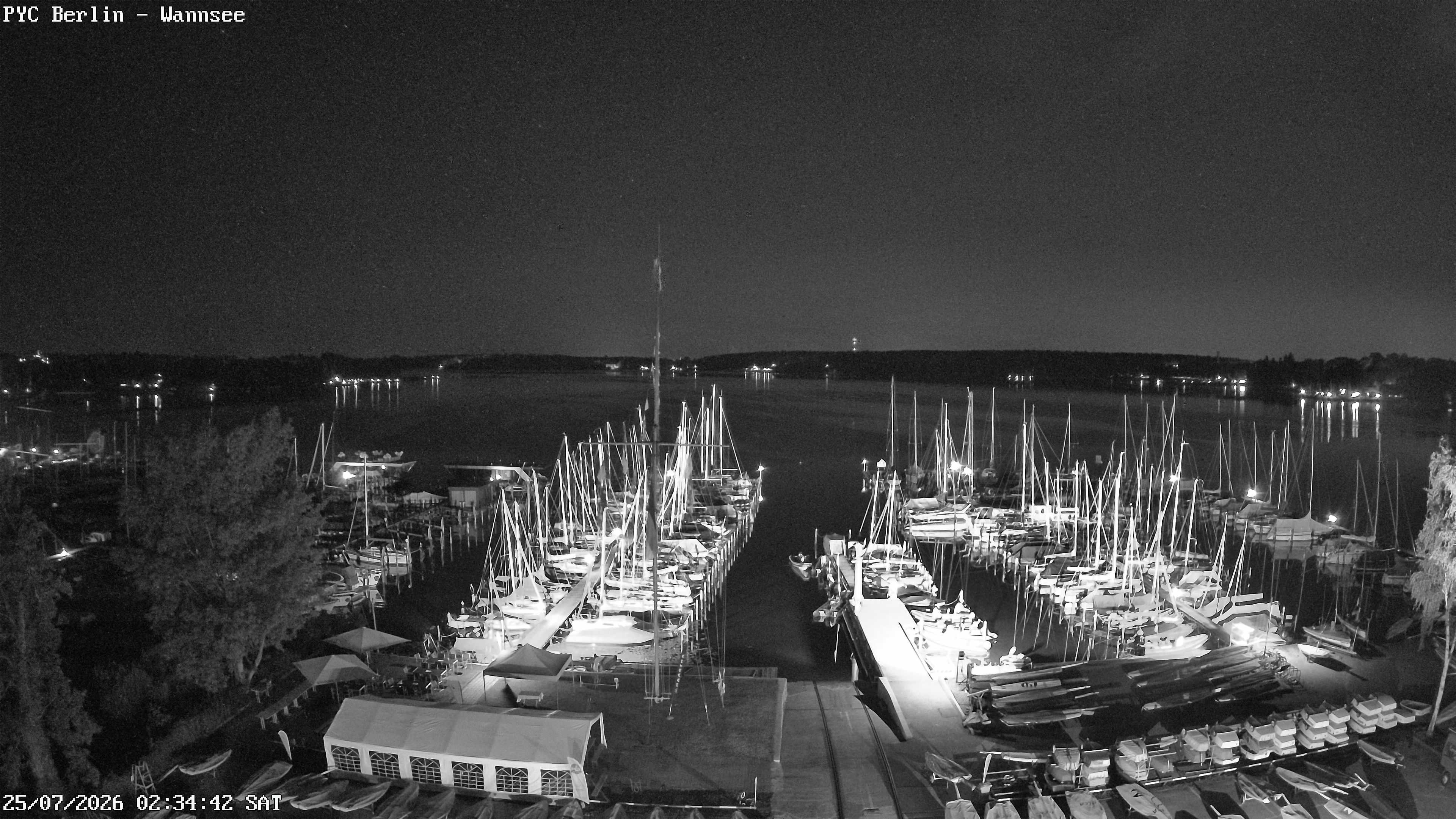 Archiv Foto Webcam Berlin: Potsdamer Yachtclub am Wannsee