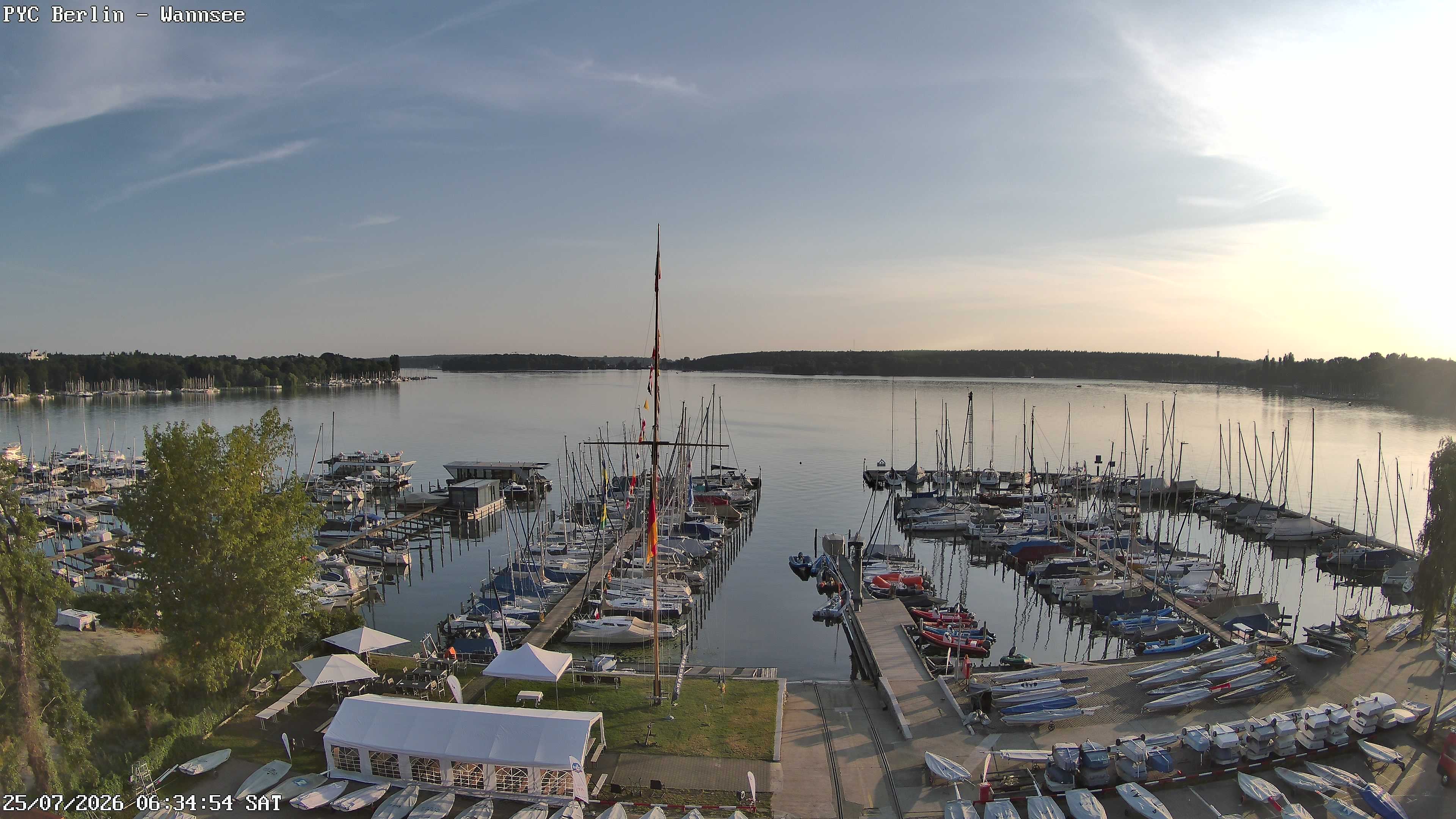 Archiv Foto Webcam Berlin: Potsdamer Yachtclub am Wannsee