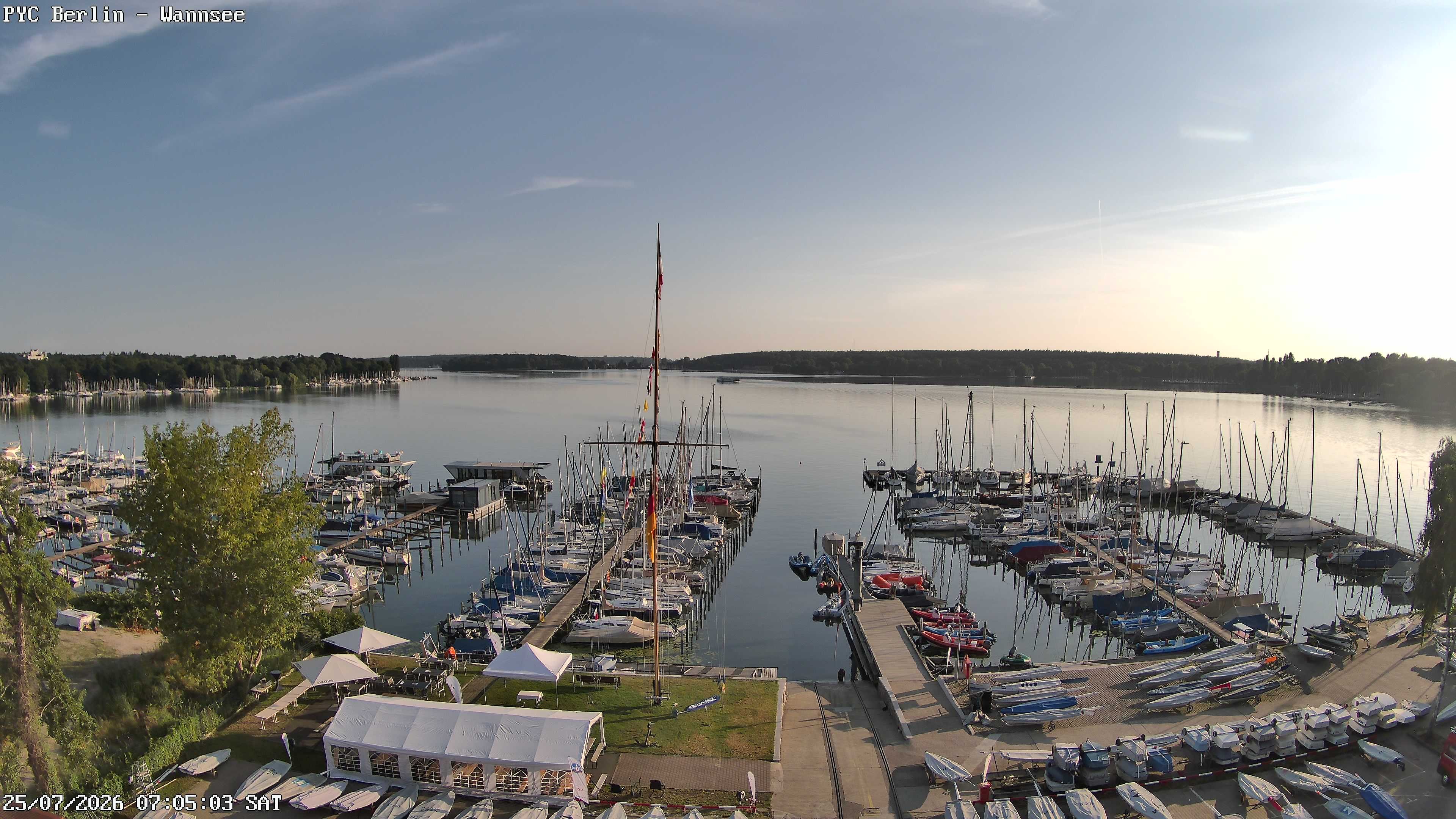 Archiv Foto Webcam Berlin: Potsdamer Yachtclub am Wannsee