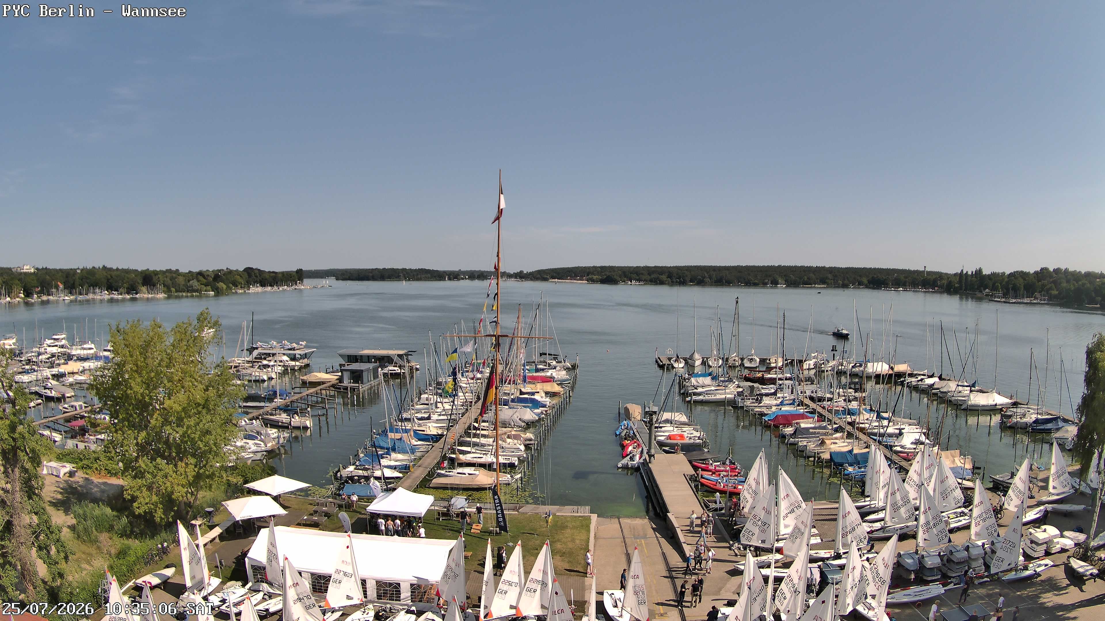 Archiv Foto Webcam Berlin: Potsdamer Yachtclub am Wannsee