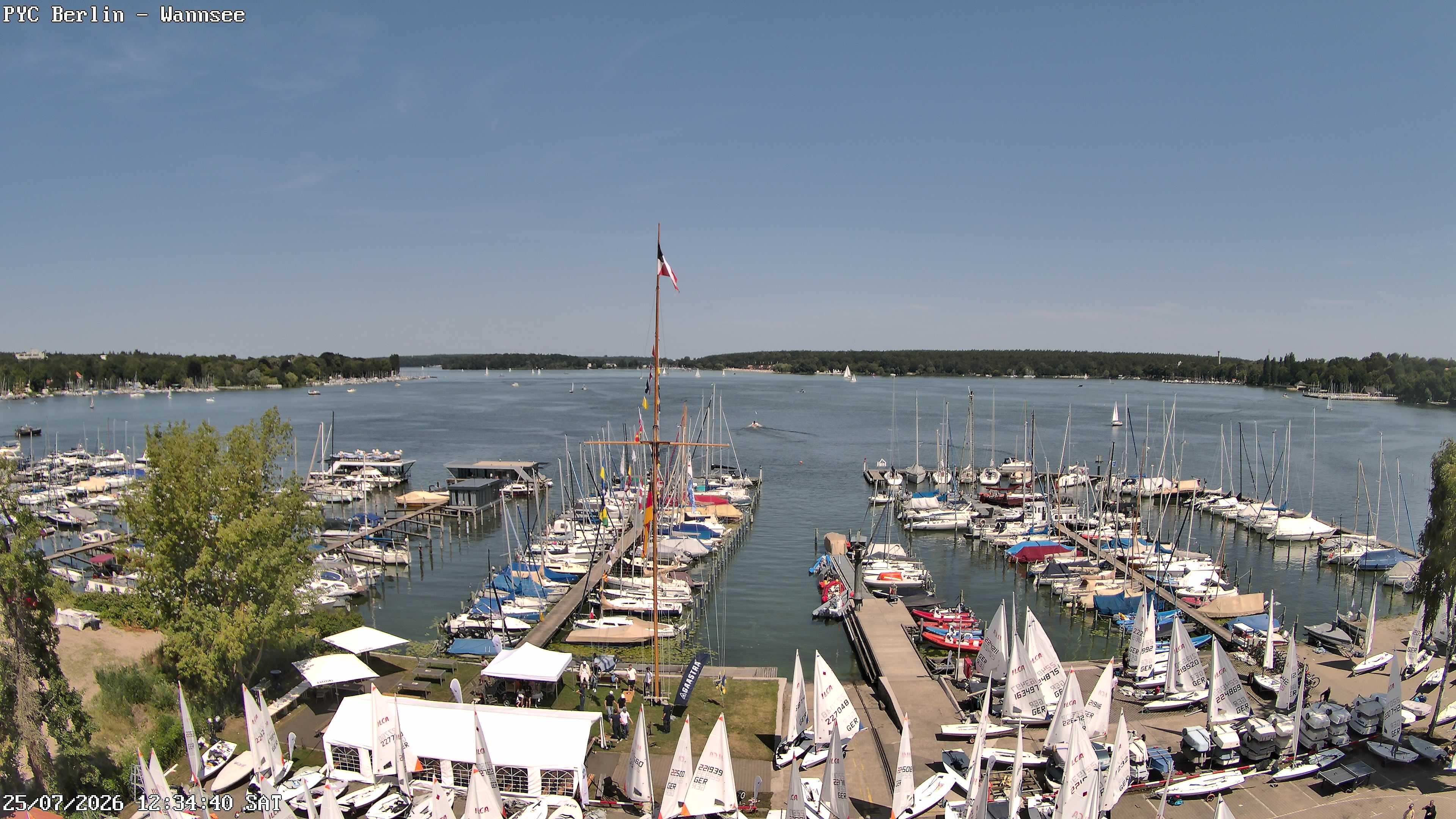 Archiv Foto Webcam Berlin: Potsdamer Yachtclub am Wannsee