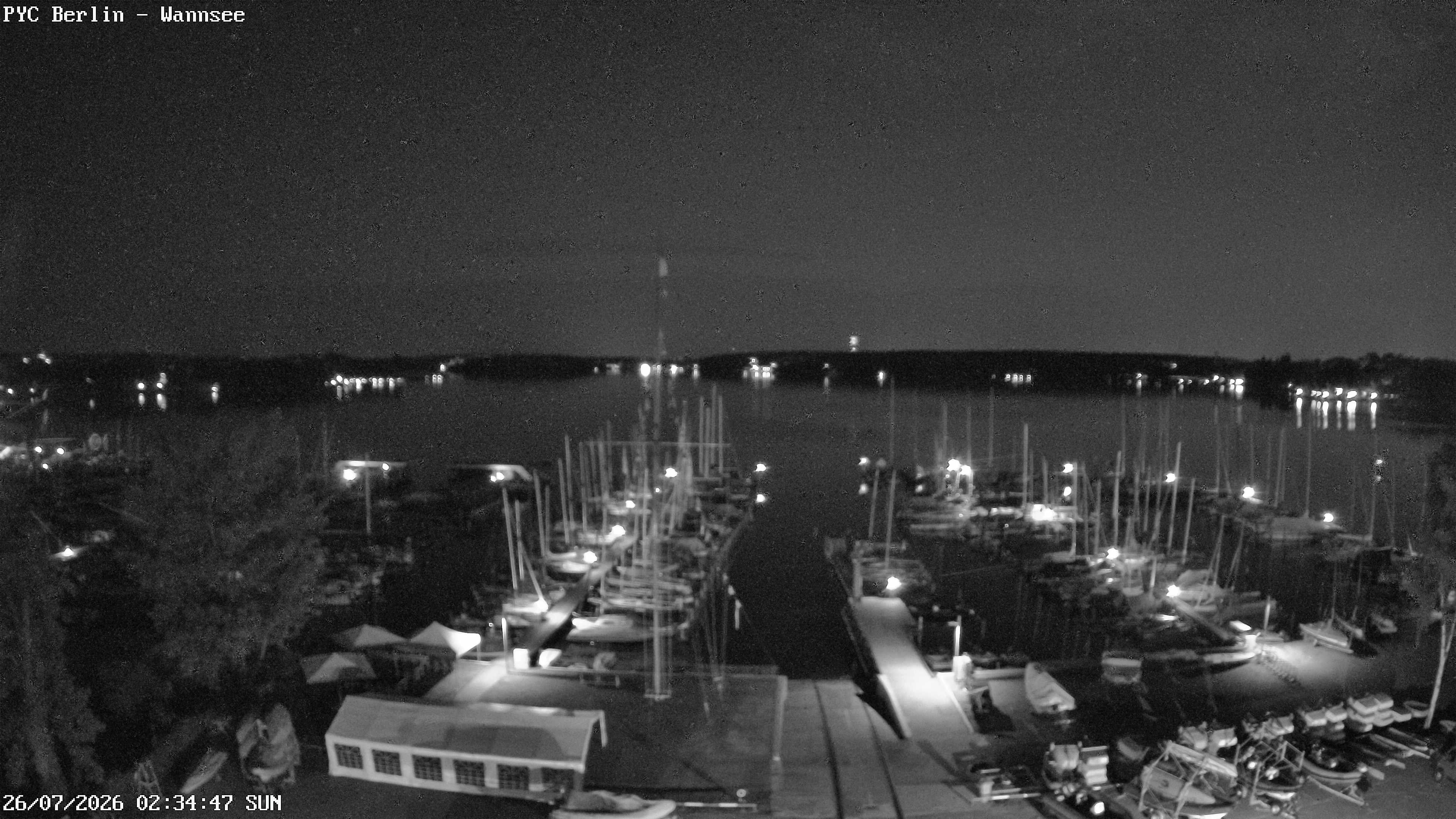 Archiv Foto Webcam Berlin: Potsdamer Yachtclub am Wannsee