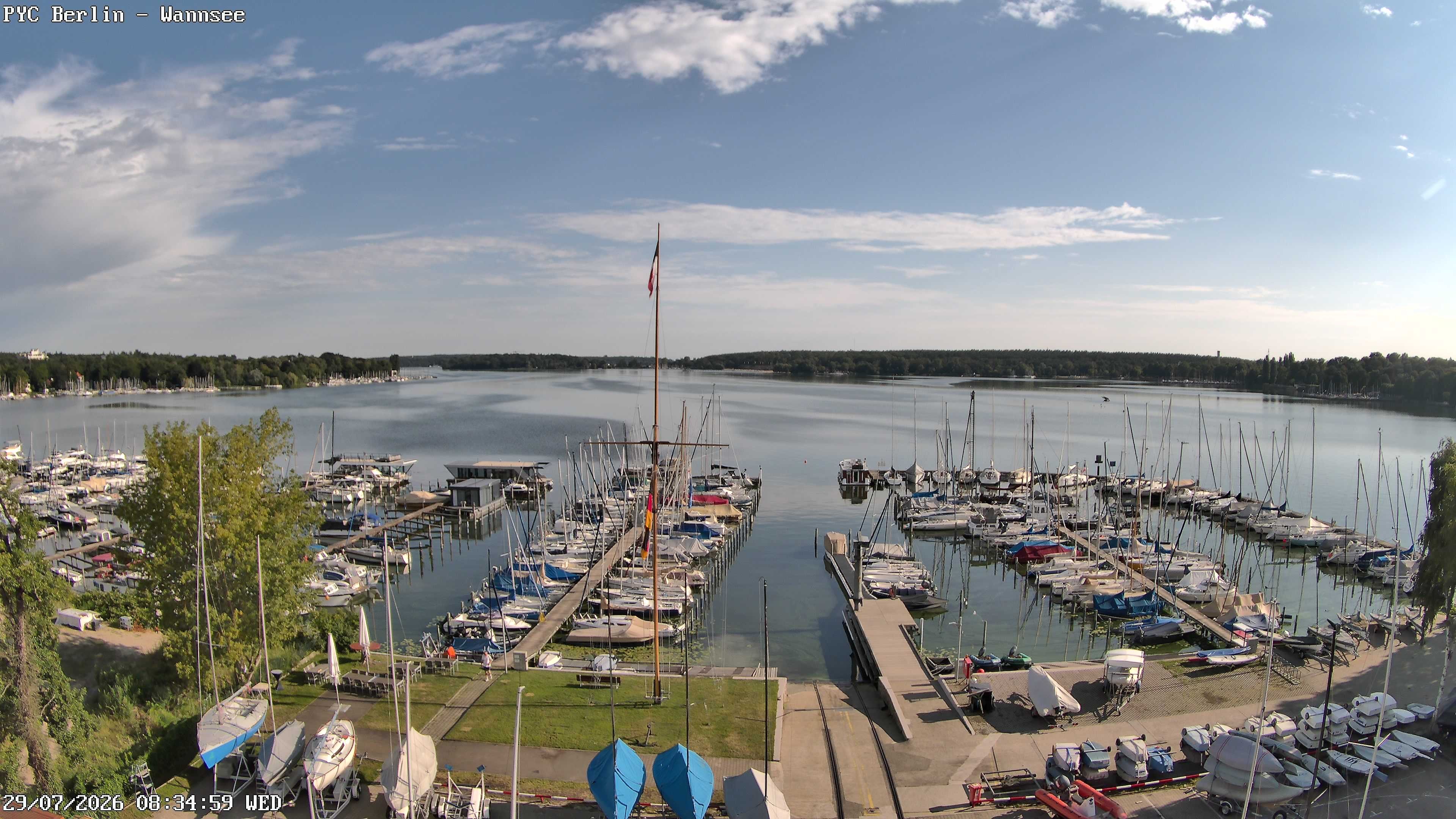 Archiv Foto Webcam Berlin: Potsdamer Yachtclub am Wannsee